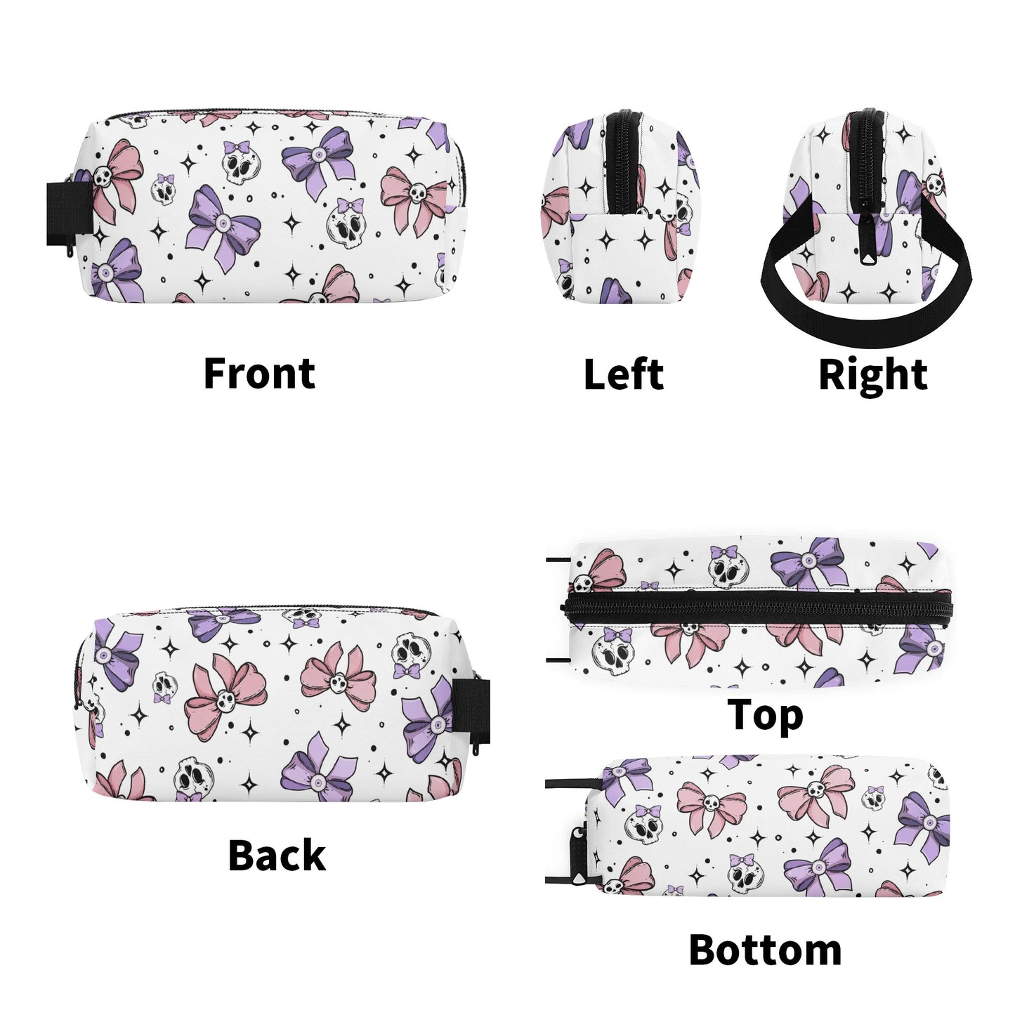 Cute Skulls And Bows Wristlet Purse