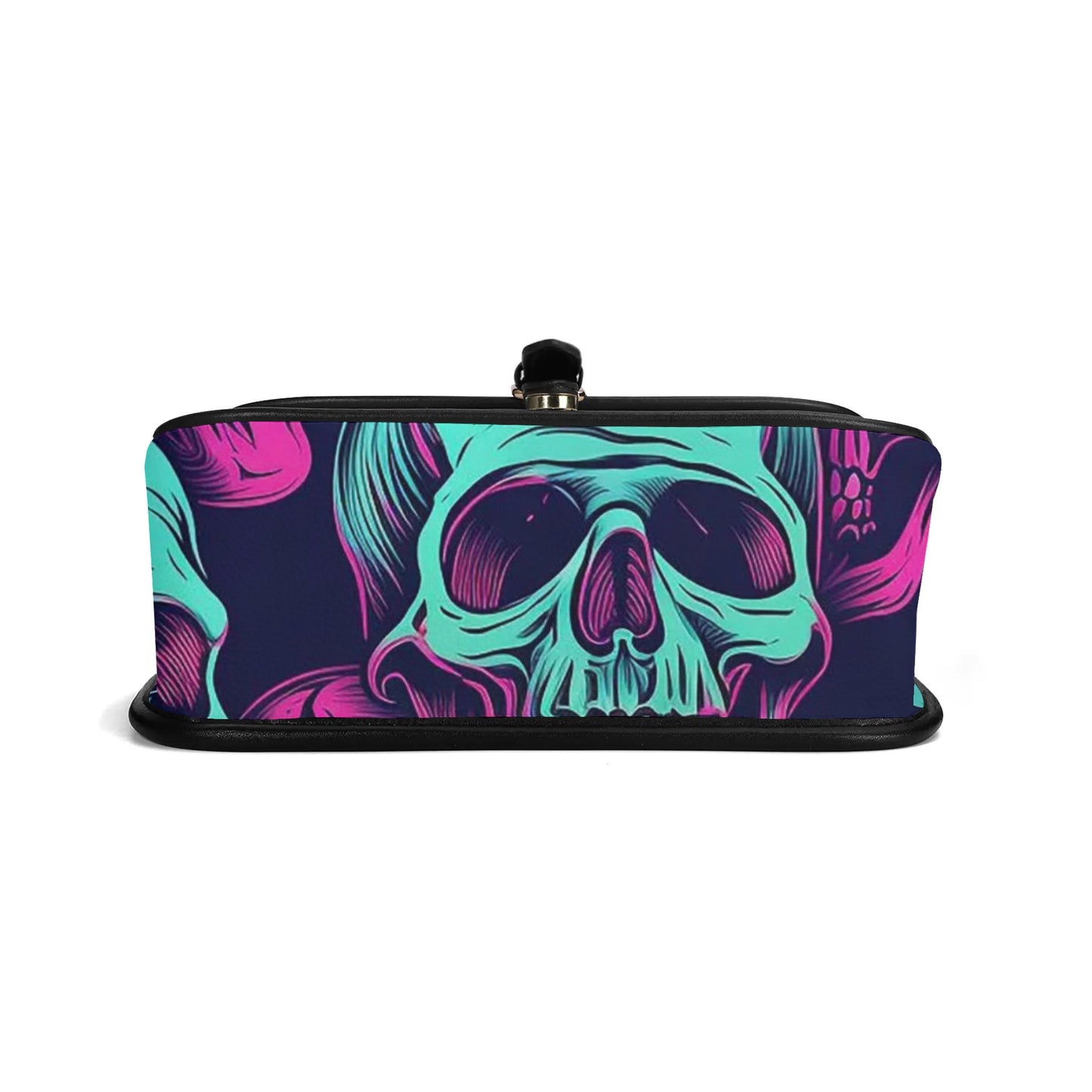 Neon Skulls Leather Chain Shoulder bags