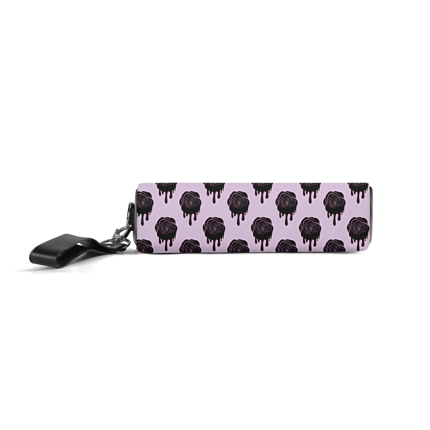 Dripping Roses Leather Clutch Bag