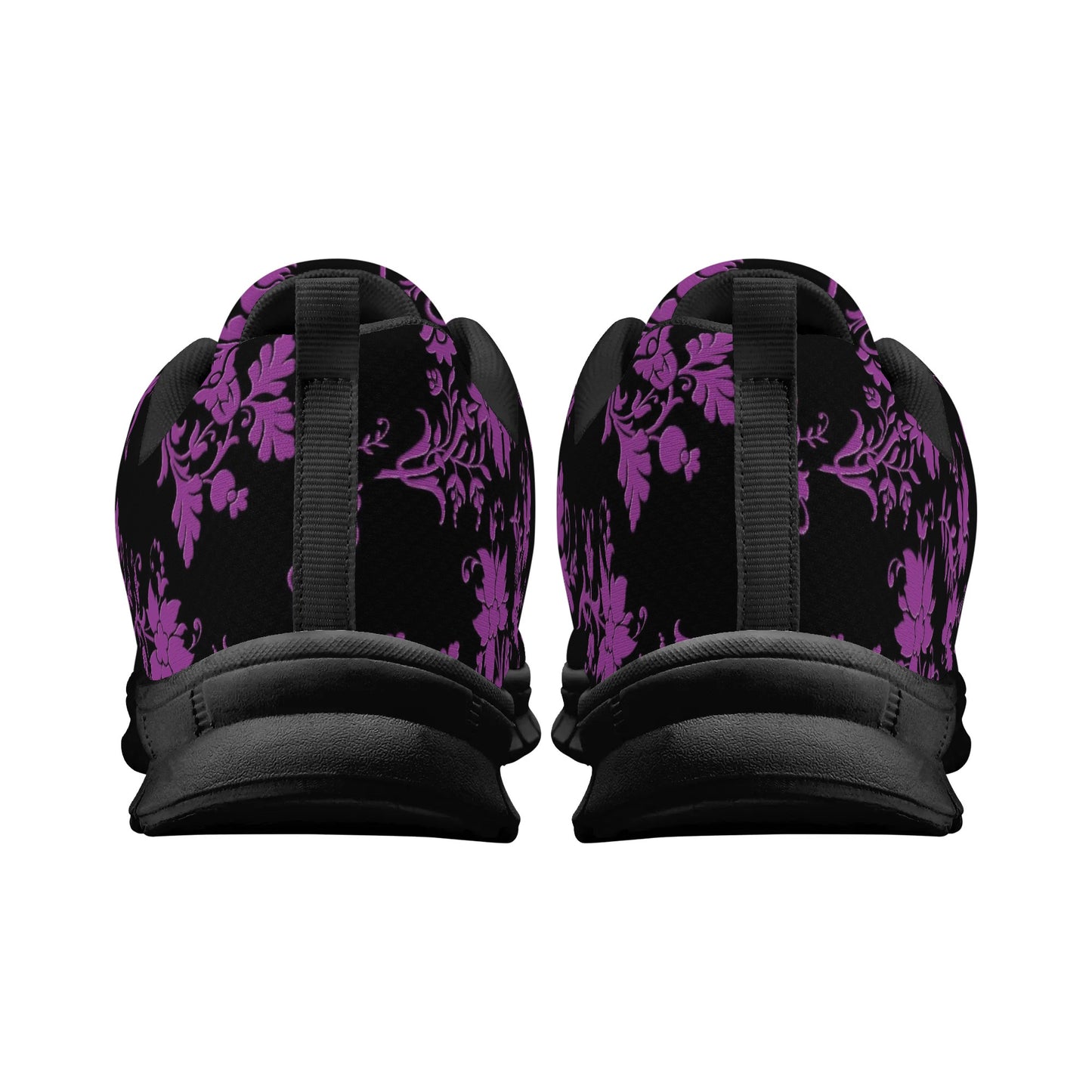 Gothic Purple Flowers EVA Mesh Running Shoes