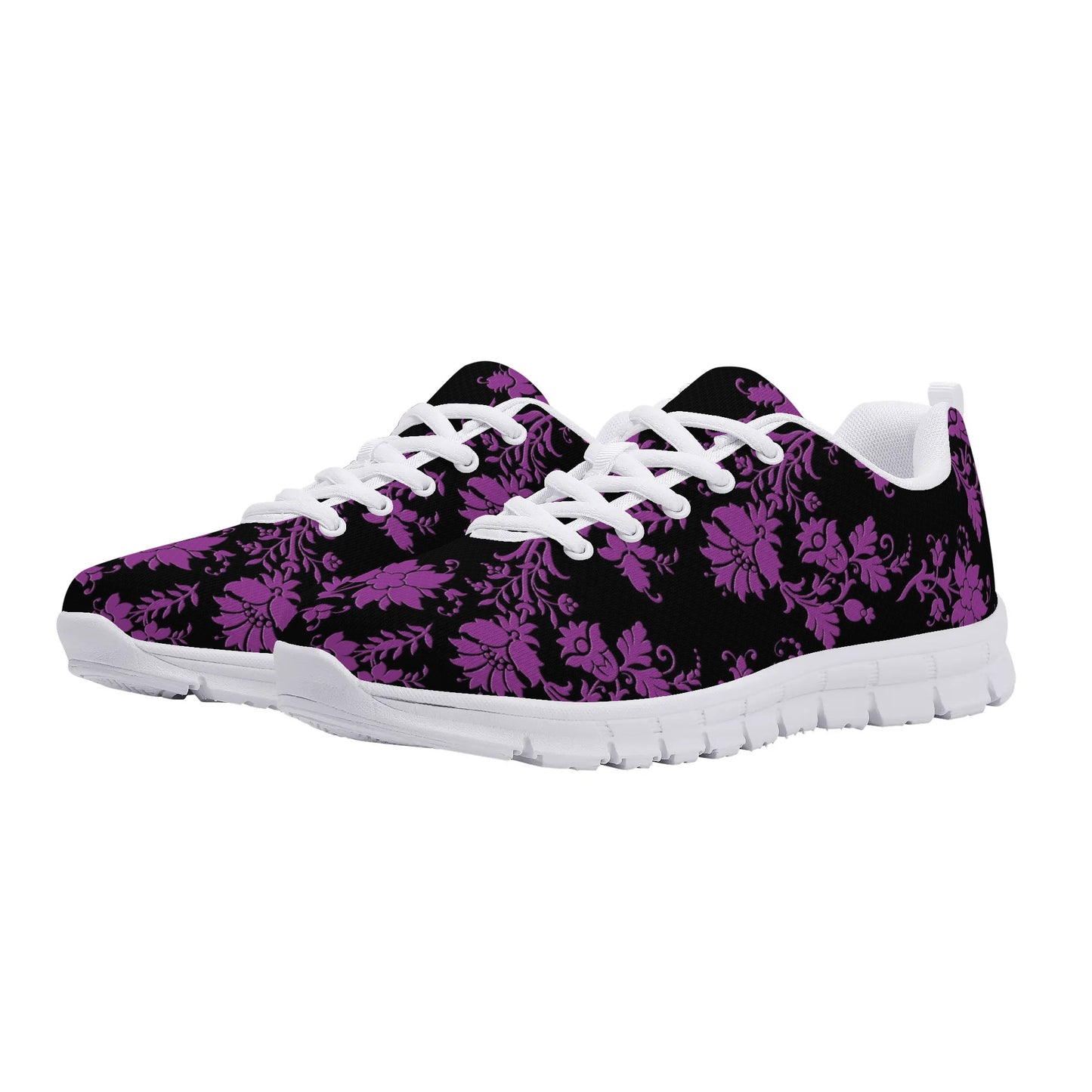 Gothic Purple Flowers EVA Mesh Running Shoes