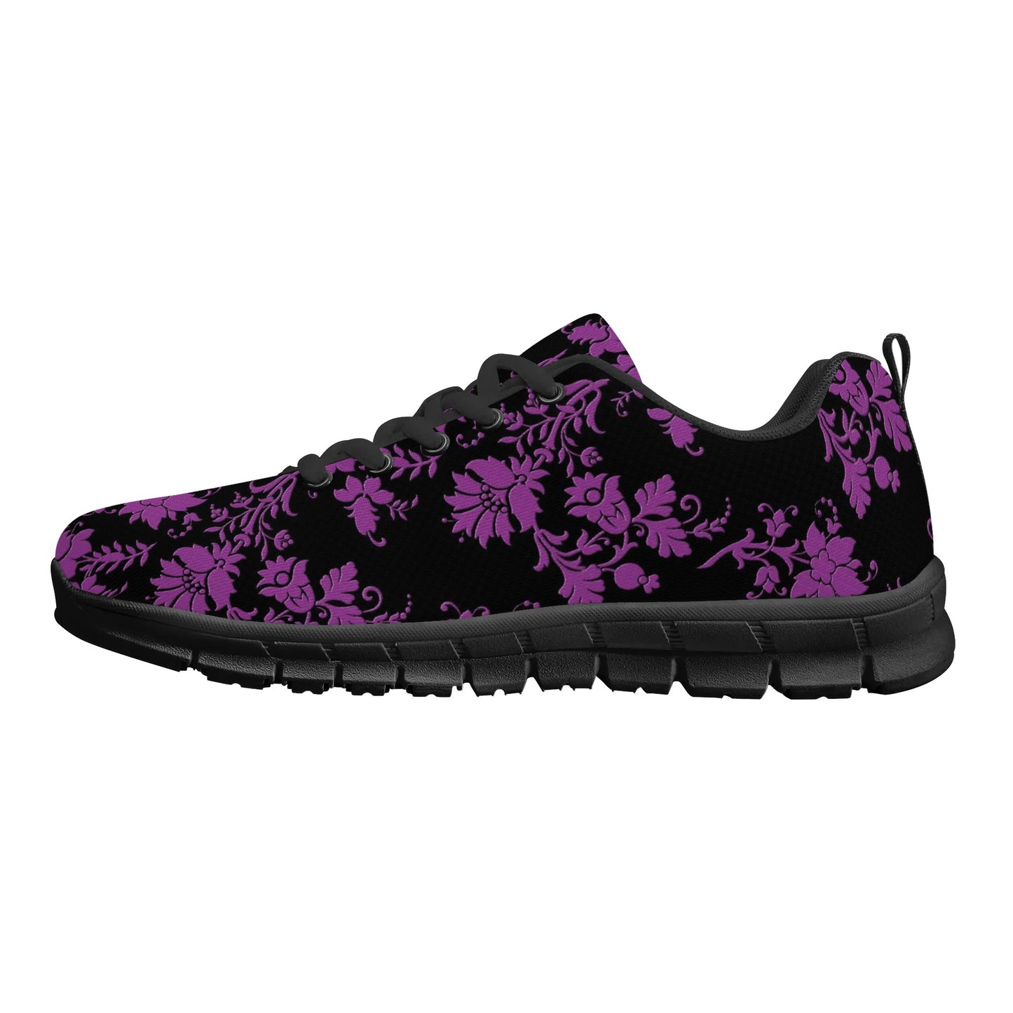 Gothic Purple Flowers EVA Mesh Running Shoes