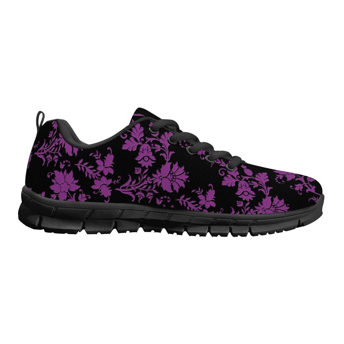 Gothic Purple Flowers EVA Mesh Running Shoes