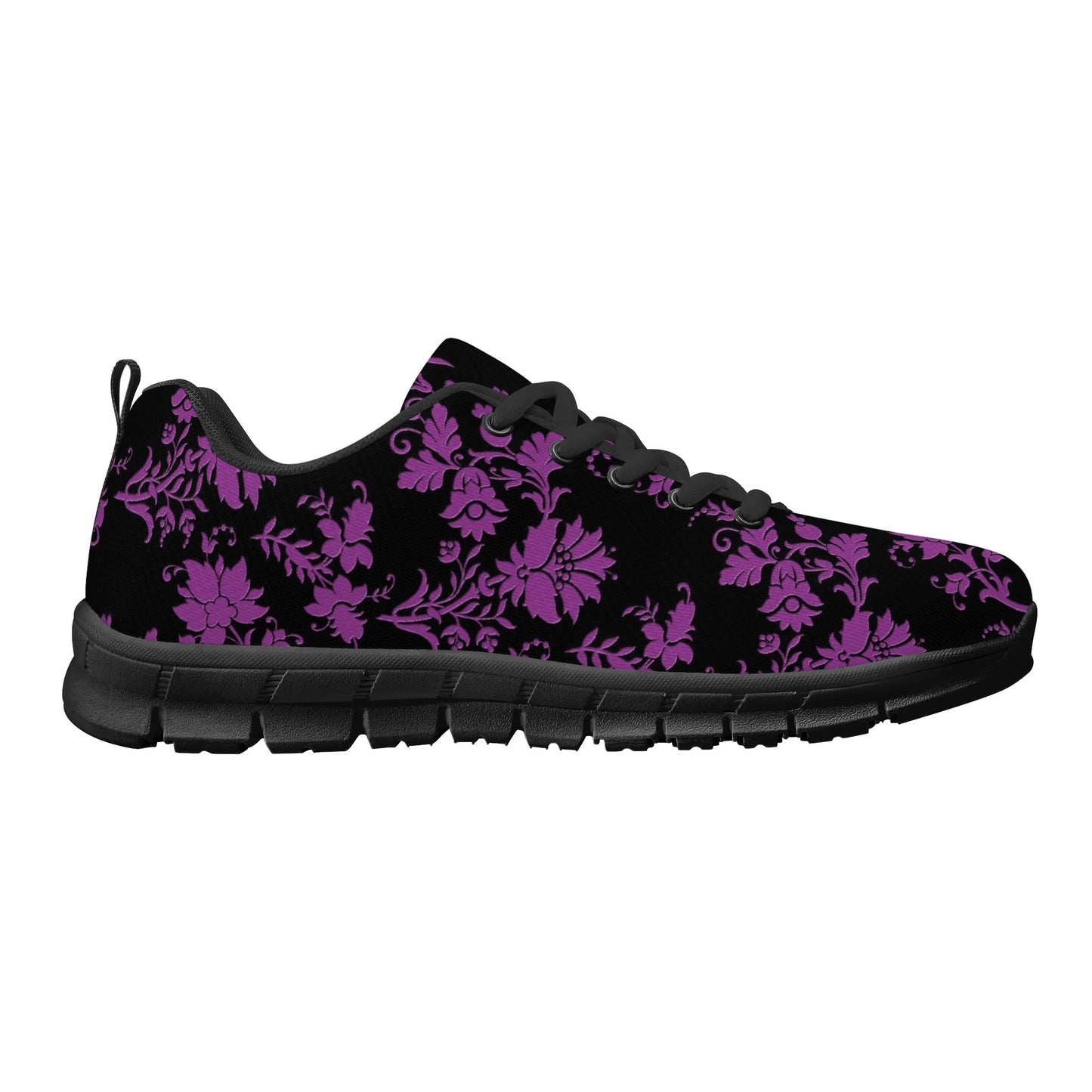 Gothic Purple Flowers EVA Mesh Running Shoes