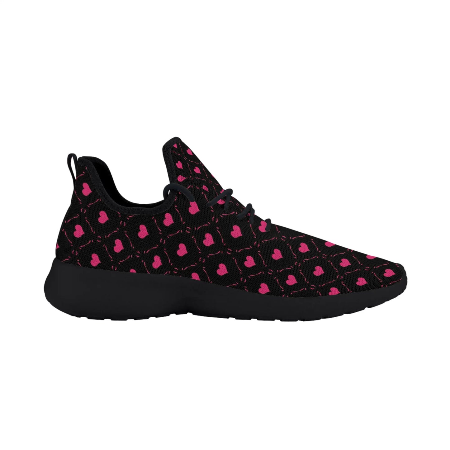 Pink Hearts Lightweight Mesh Sneakers