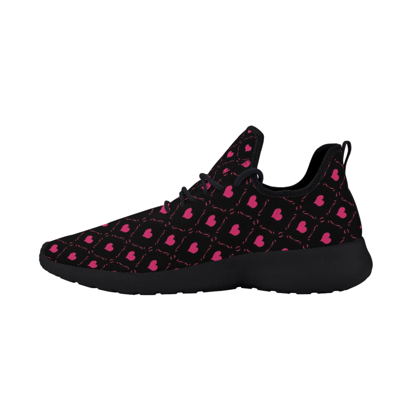 Pink Hearts Lightweight Mesh Sneakers