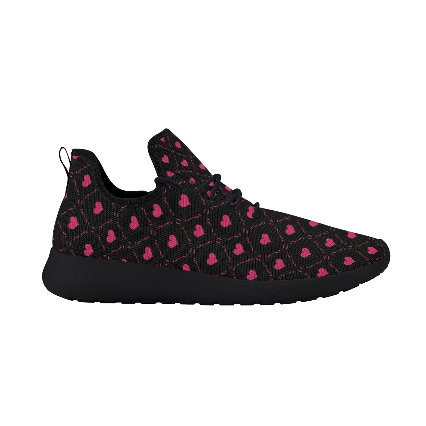 Pink Hearts Lightweight Mesh Sneakers