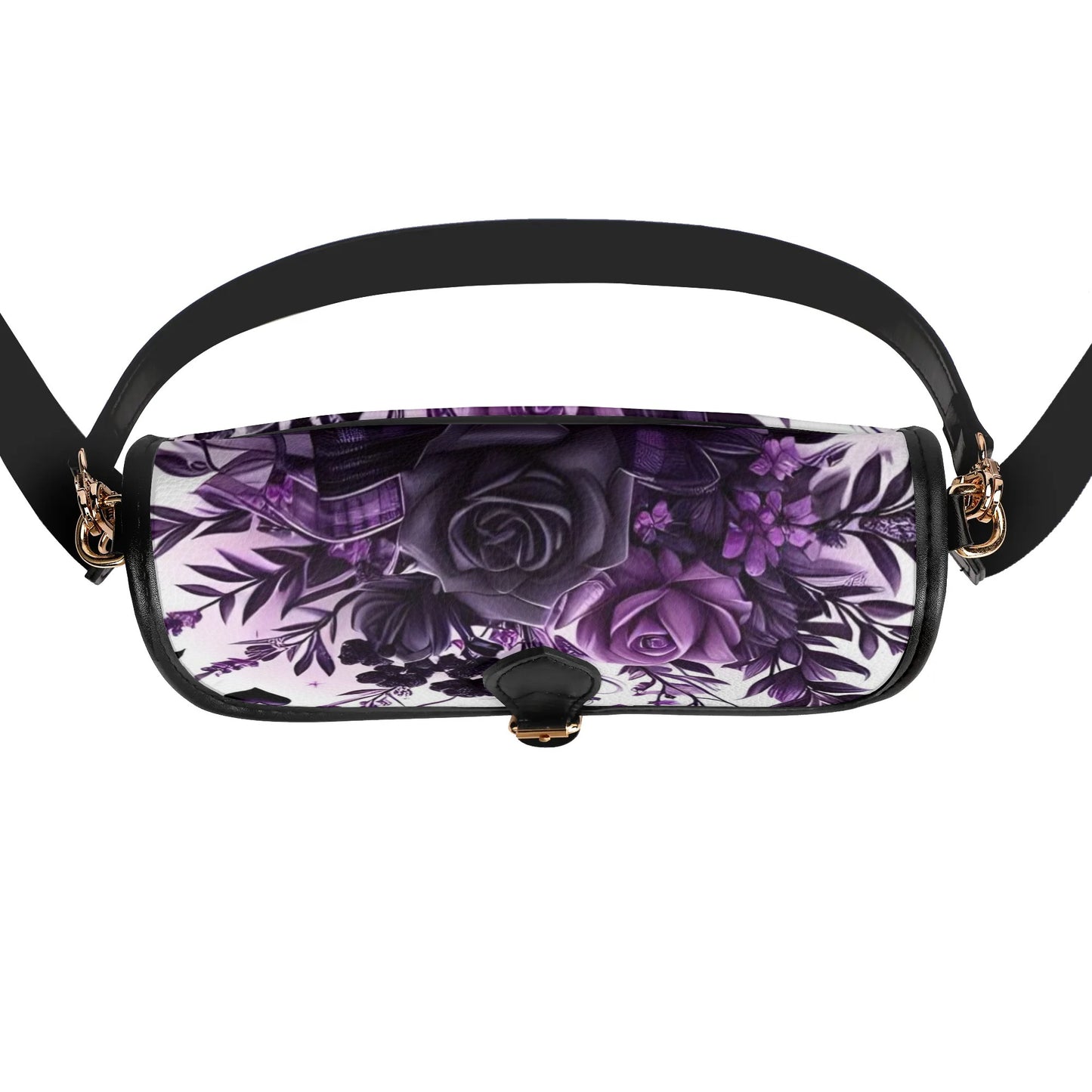 Goth Purple Flowers Chain Shoulder bags