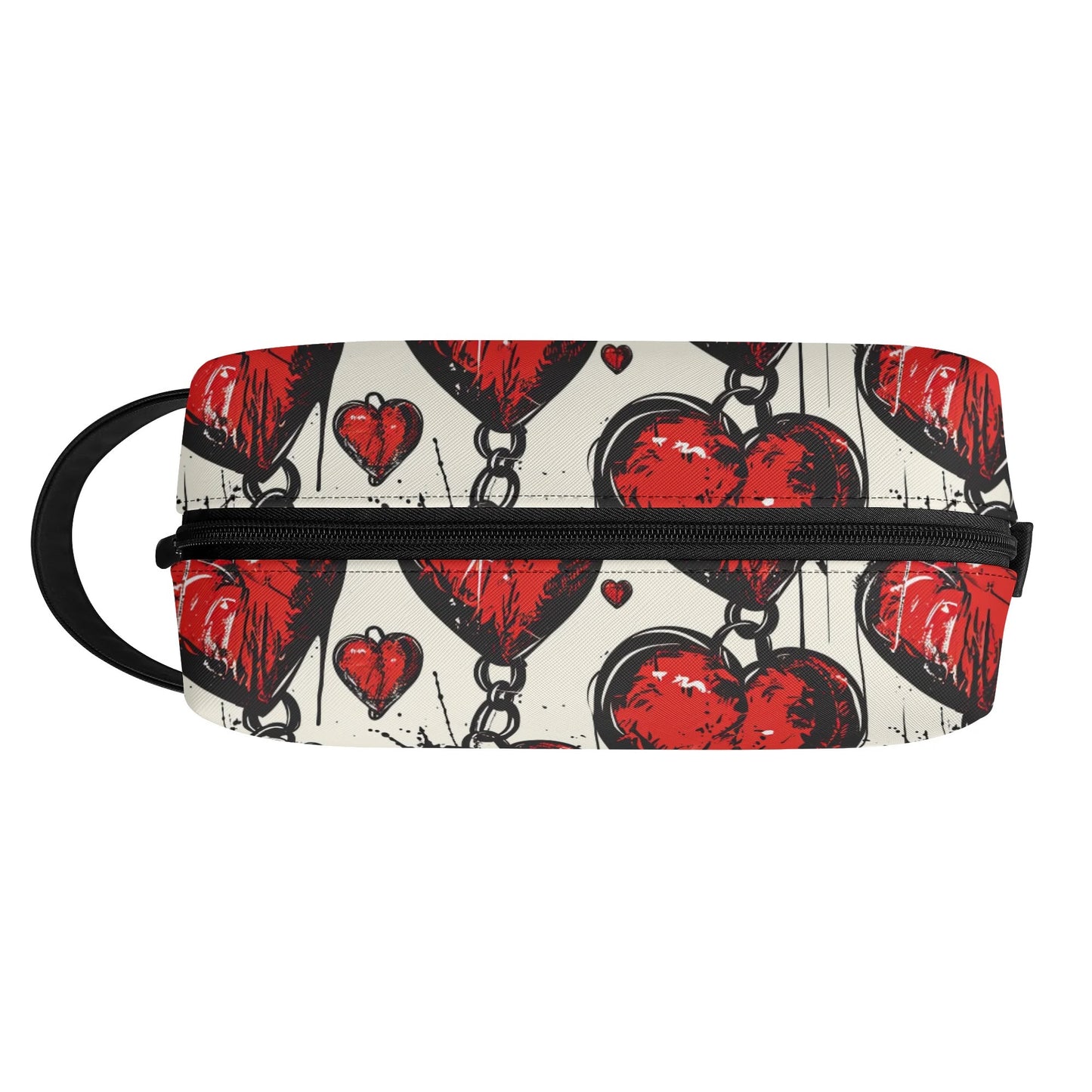 Chained Hearts Leather Toiletries Bag