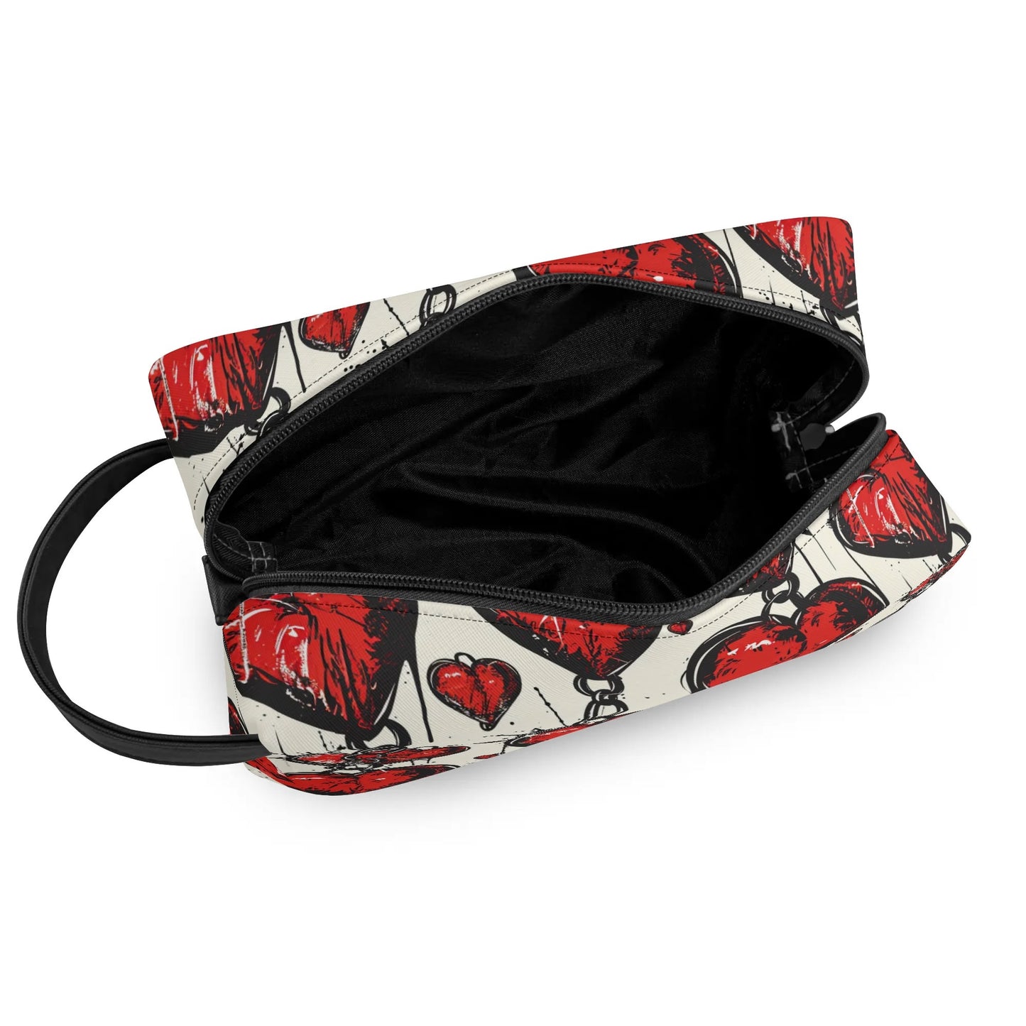 Chained Hearts Leather Toiletries Bag