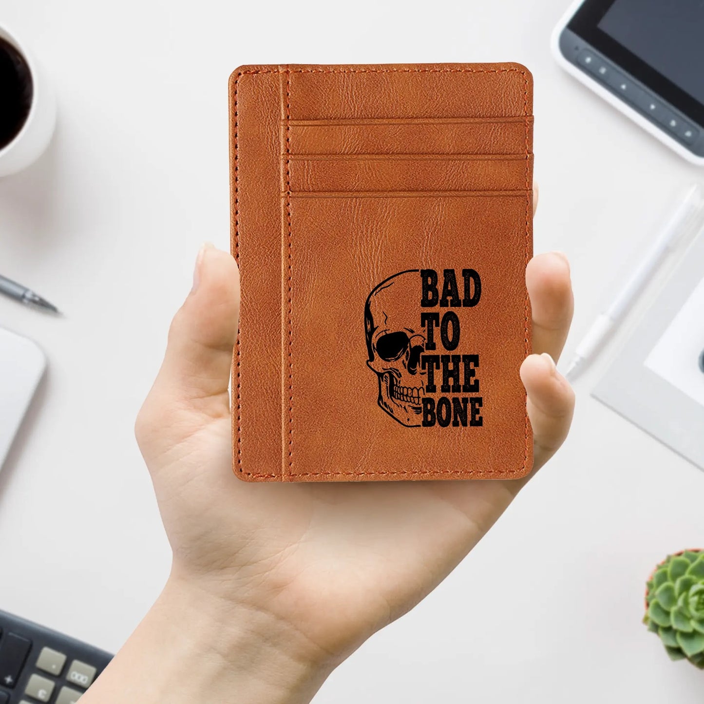 Bad To The Bone Minimalist Leather Wallets