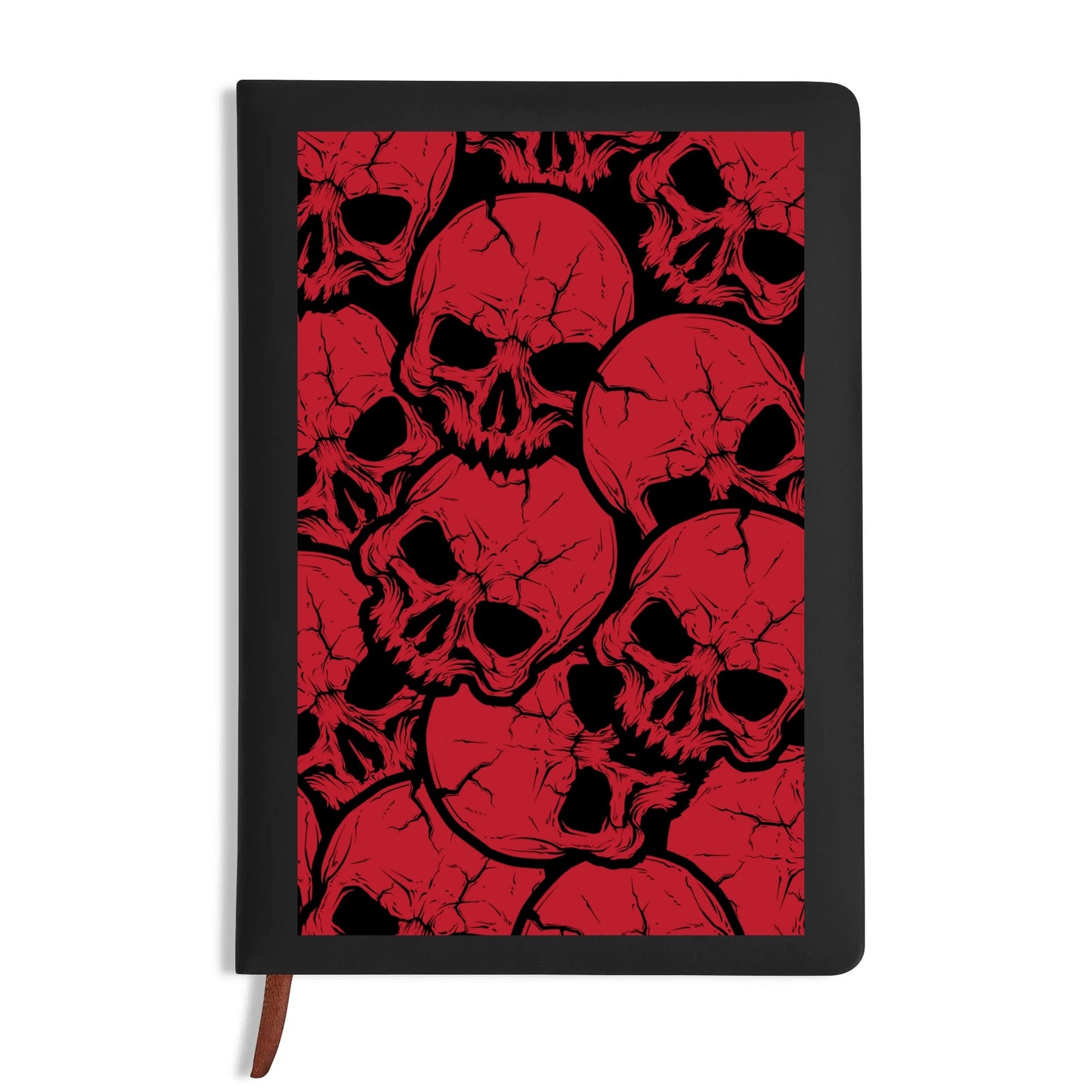 Red Skulls Leather Notebook