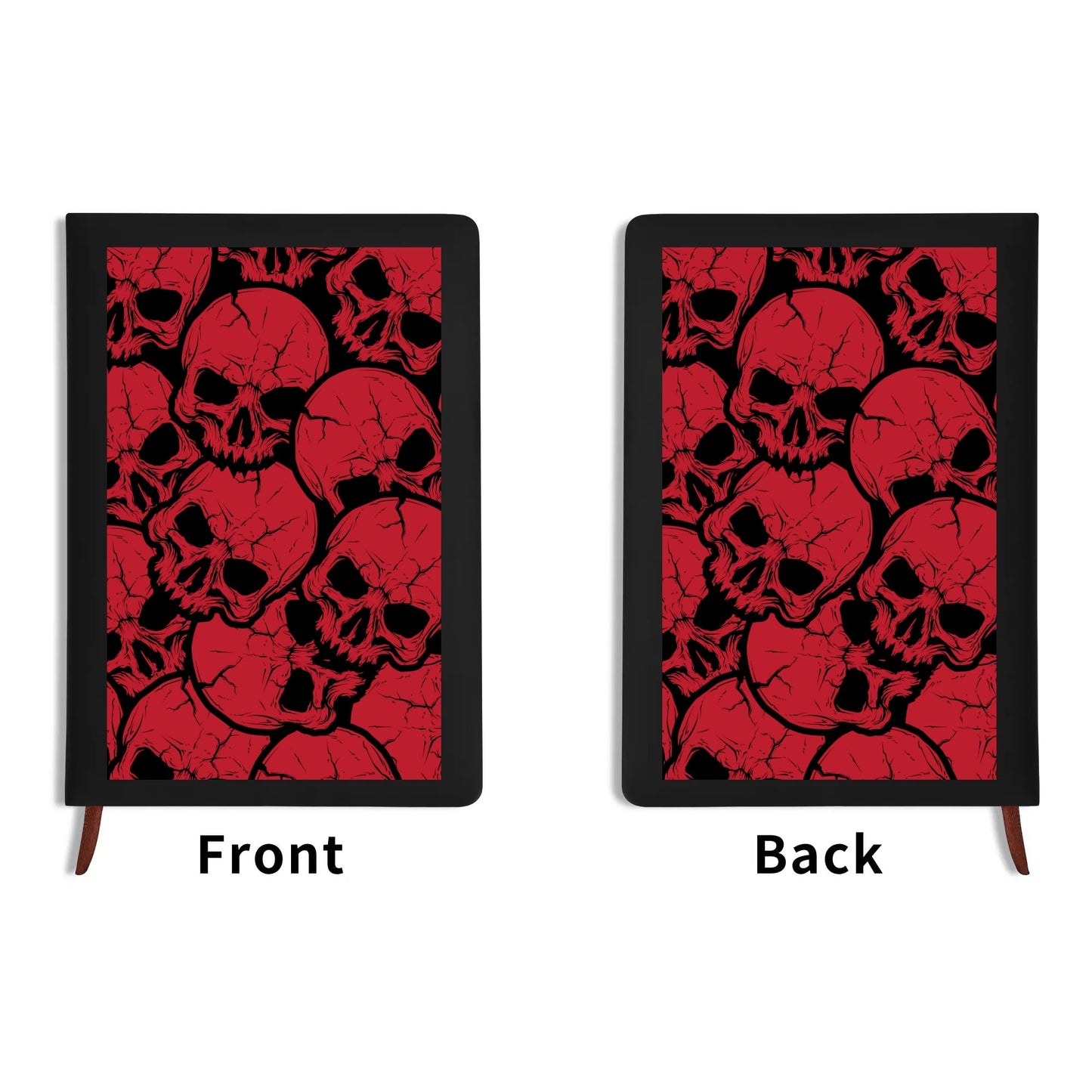 Red Skulls Leather Notebook