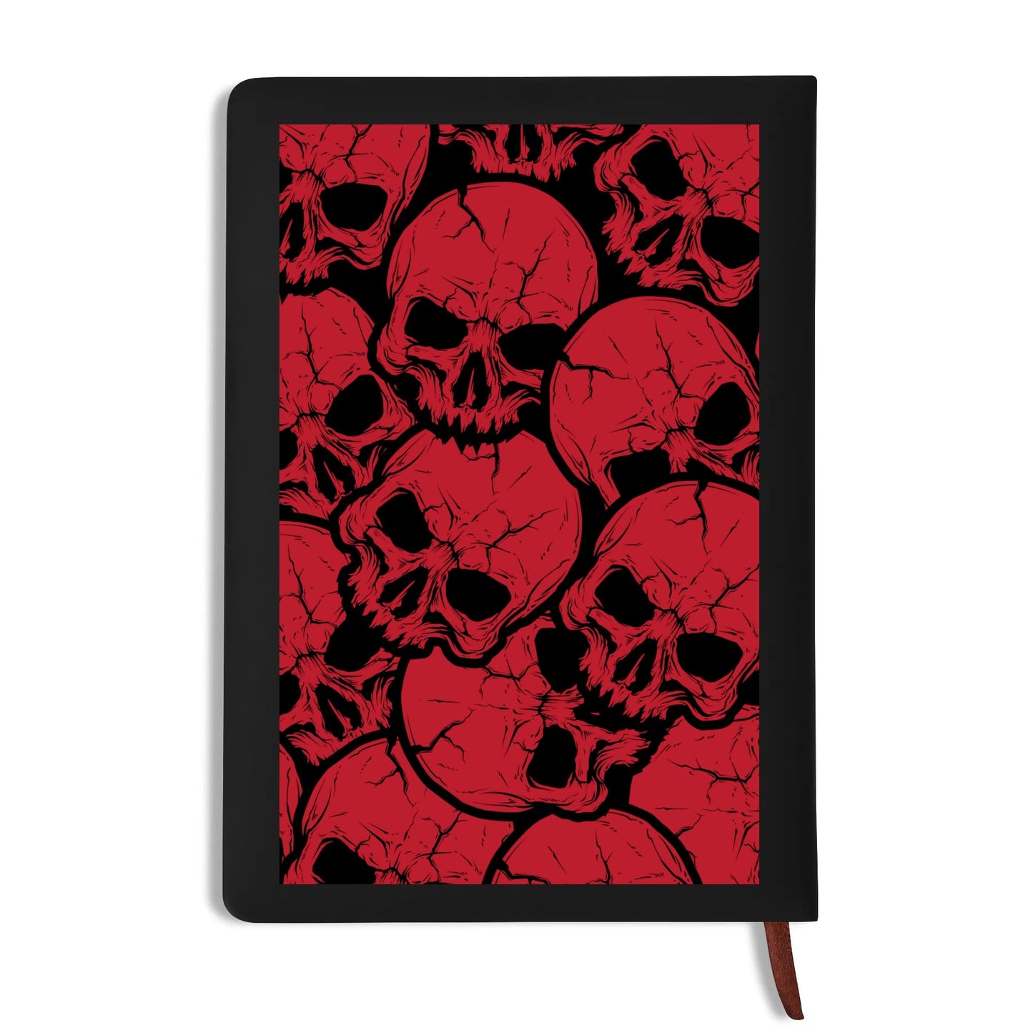 Red Skulls Leather Notebook