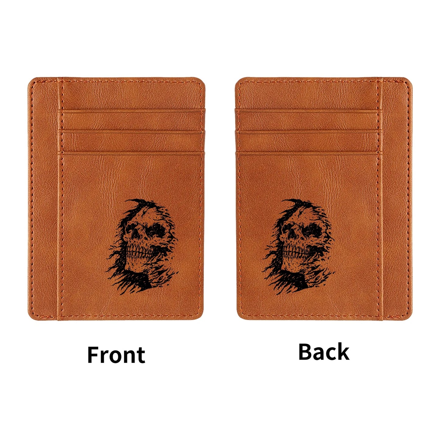 The Grim Reapers Face Minimalist Leather Wallets