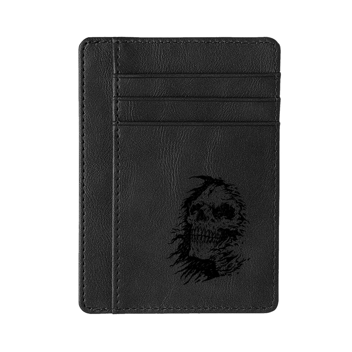 The Grim Reapers Face Minimalist Leather Wallets