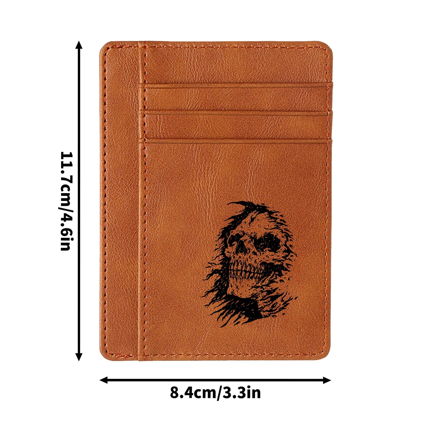 The Grim Reapers Face Minimalist Leather Wallets