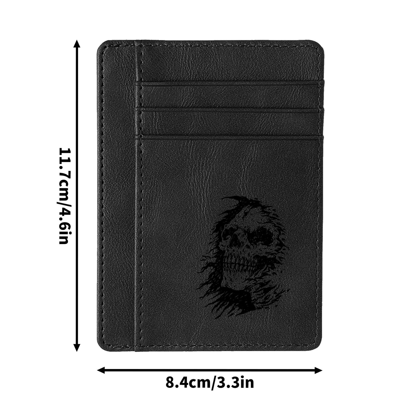 The Grim Reapers Face Minimalist Leather Wallets