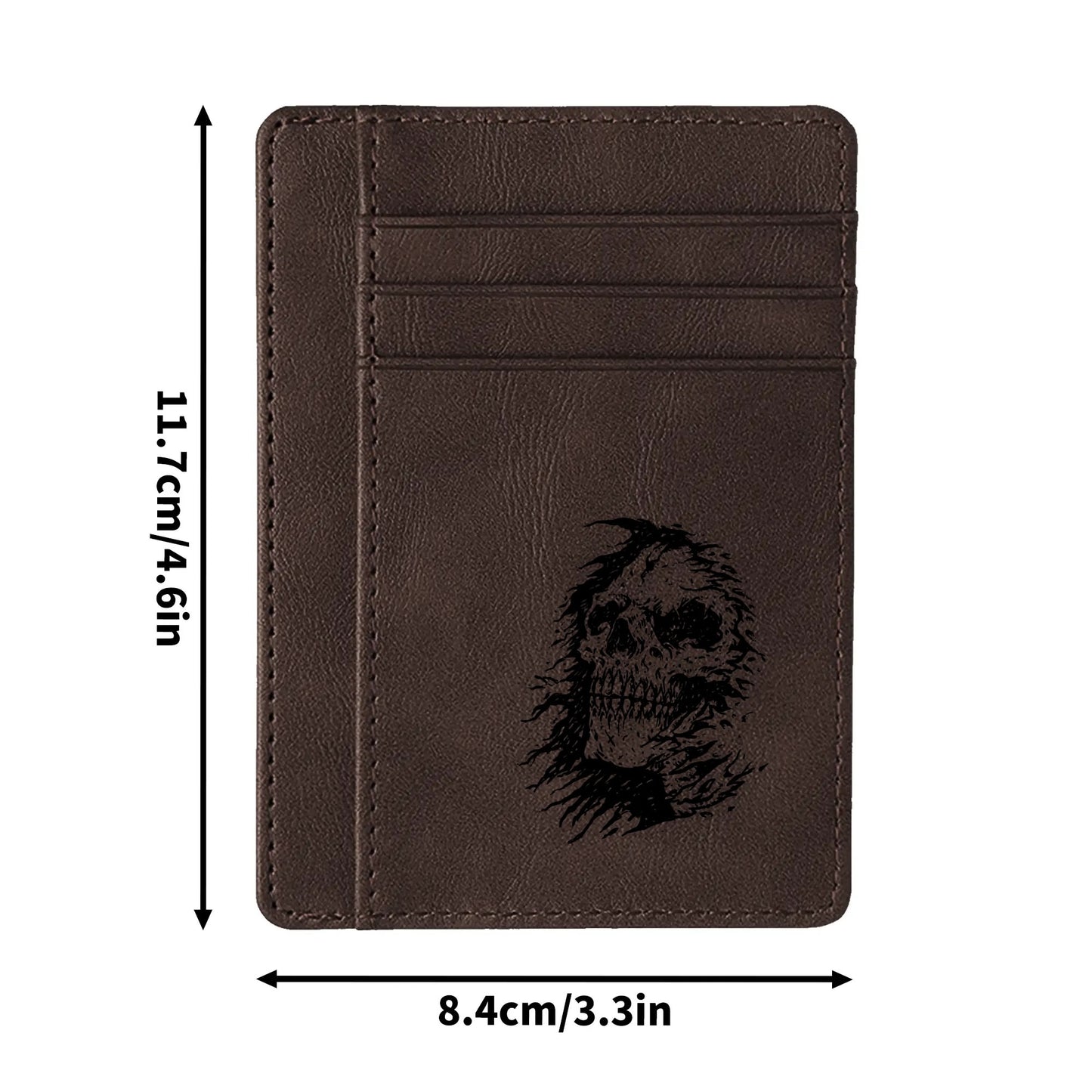 The Grim Reapers Face Minimalist Leather Wallets