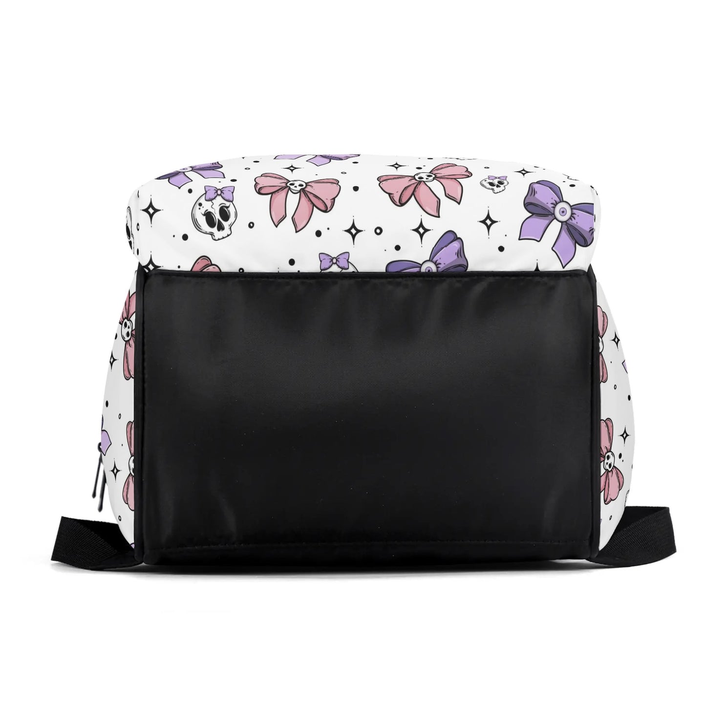 Cute Bows And Skulls Large Capacity Diaper Backpack Bag