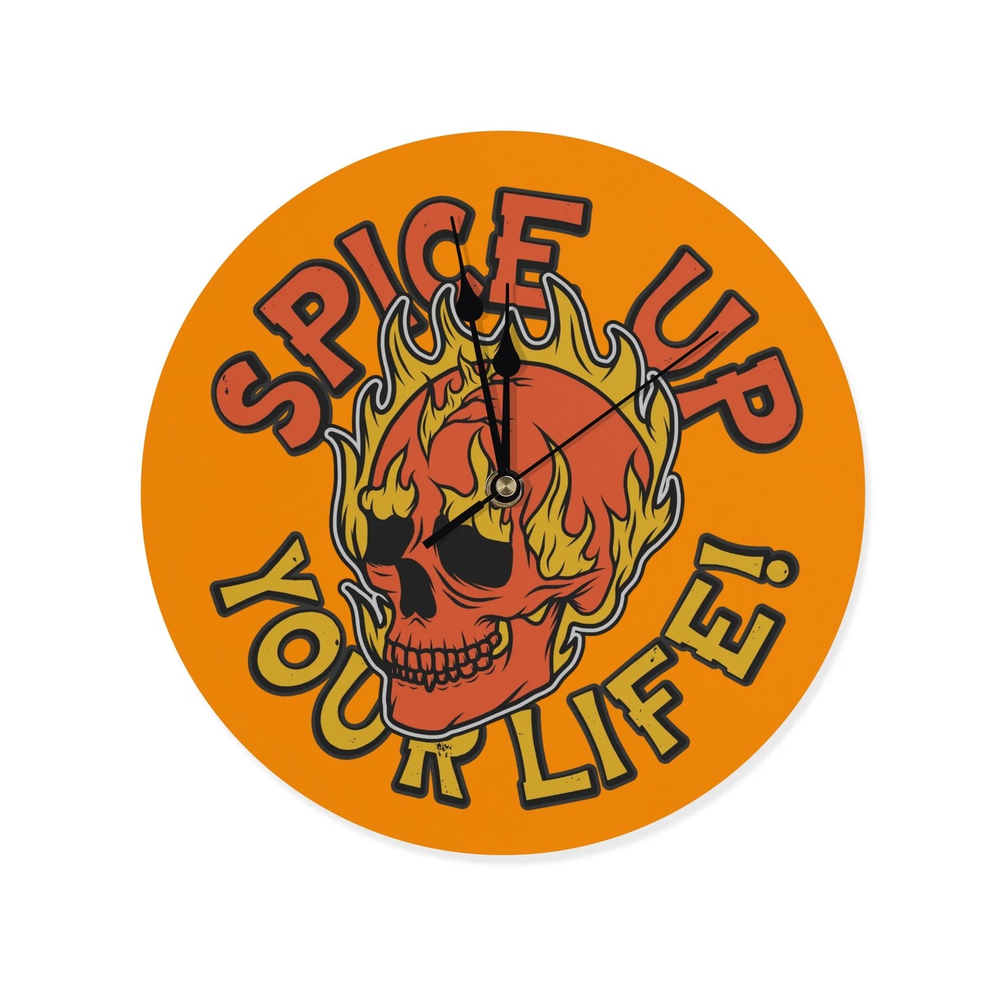 Spice Up Your Life PVC Round Wall Clock