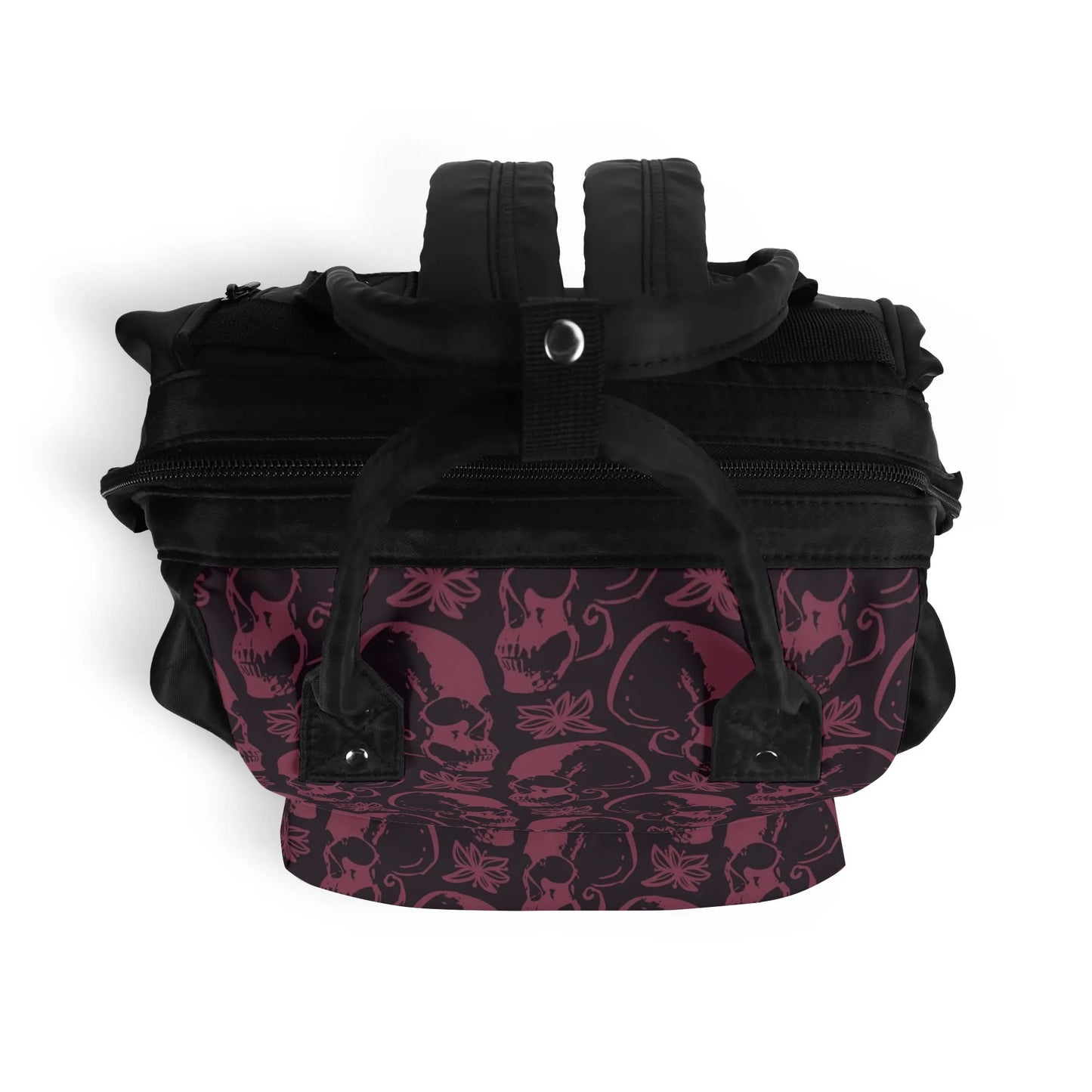 Purple Skulls Large Capacity Diaper Backpack Bag