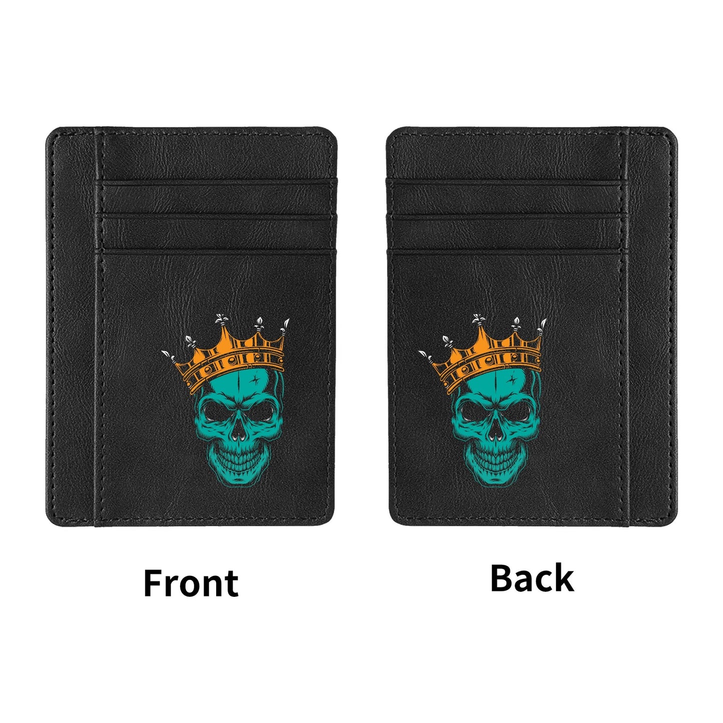 Royal Skull Face Minimalist Leather Wallets