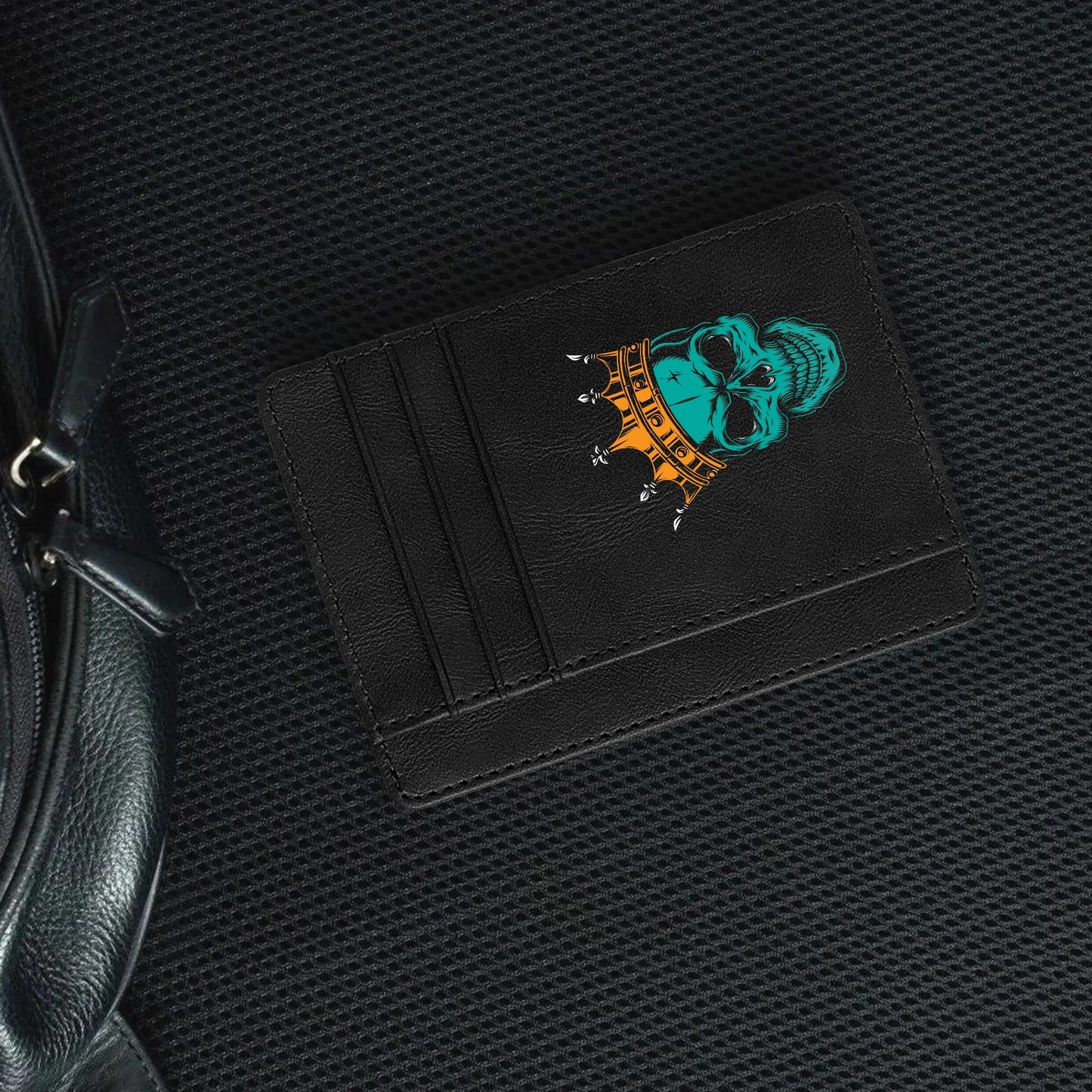 Royal Skull Face Minimalist Leather Wallets