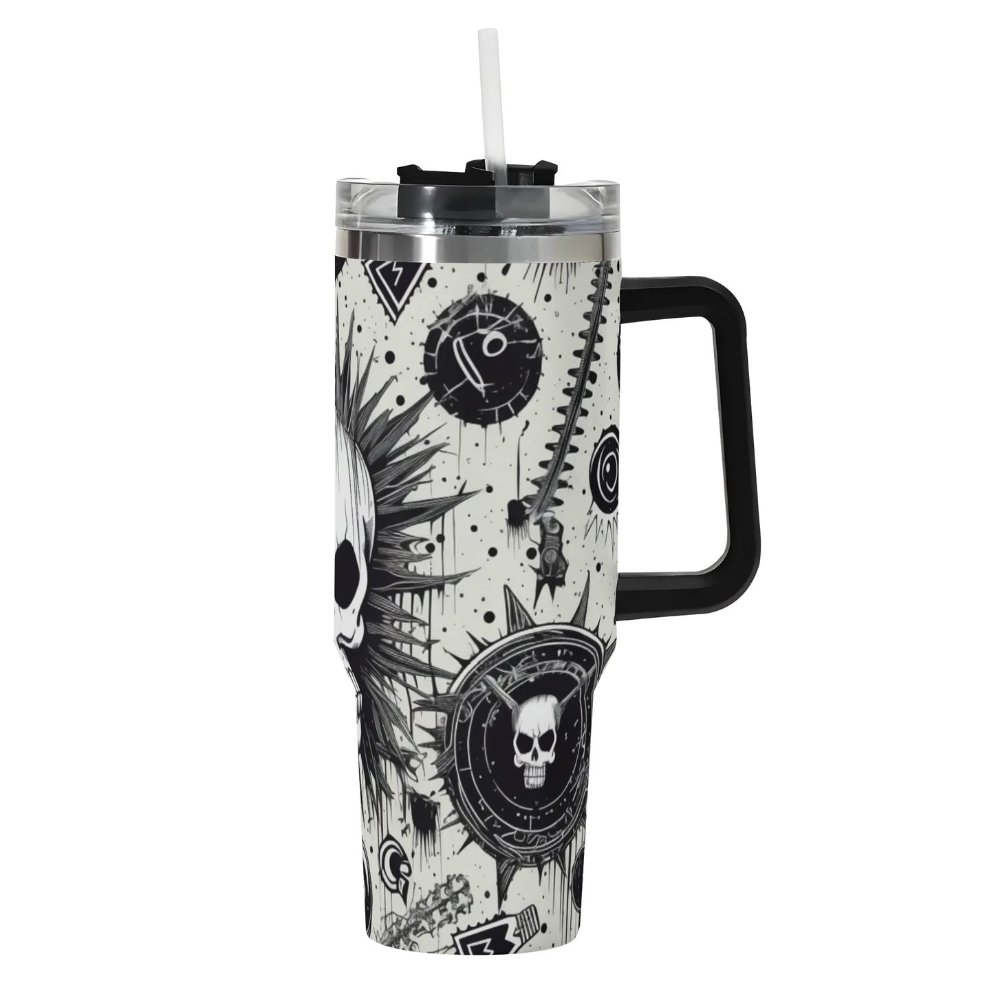 Skull Rock 40 oz Tumbler With Handle