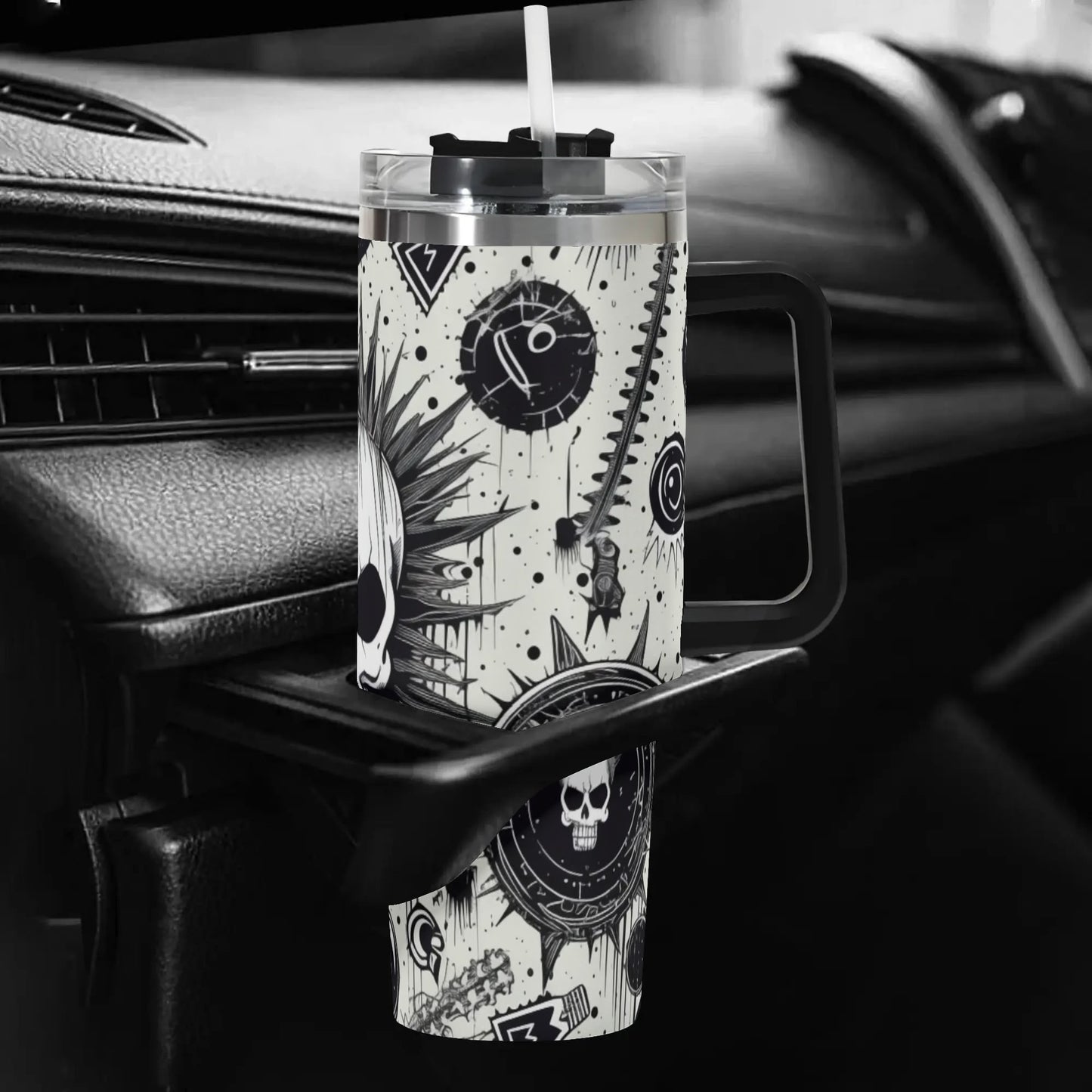 Skull Rock 40 oz Tumbler With Handle