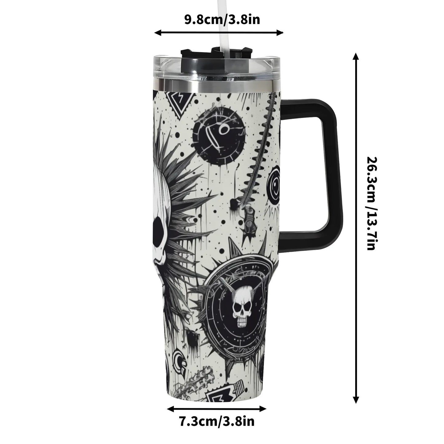 Skull Rock 40 oz Tumbler With Handle