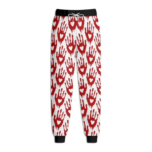 Bloody Hand Prints Of Love Joggers Sweatpants