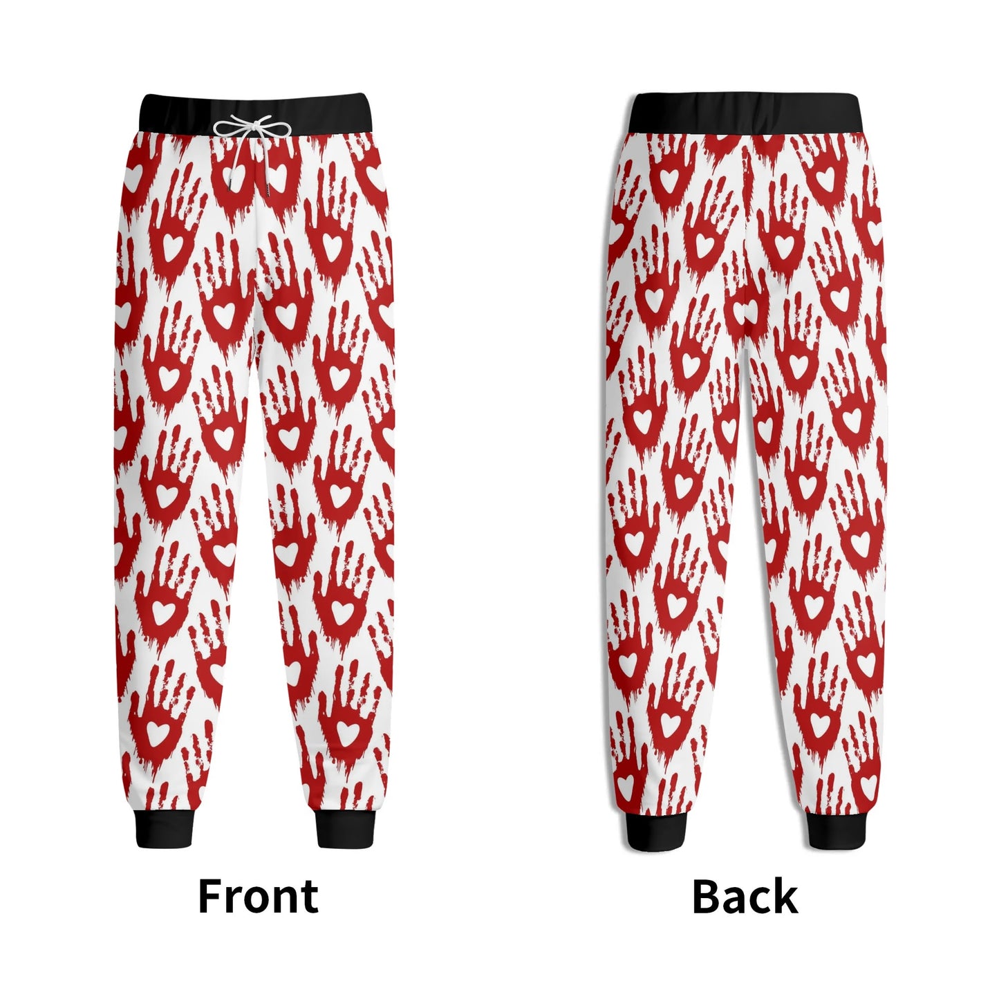 Bloody Hand Prints Of Love Joggers Sweatpants