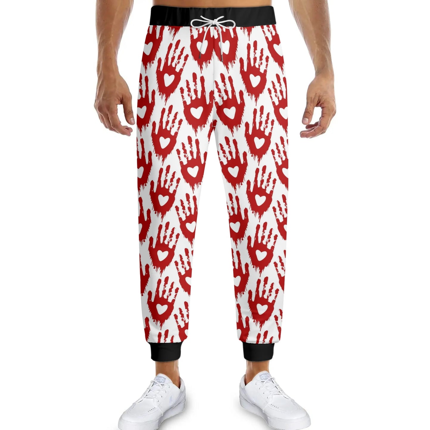 Bloody Hand Prints Of Love Joggers Sweatpants