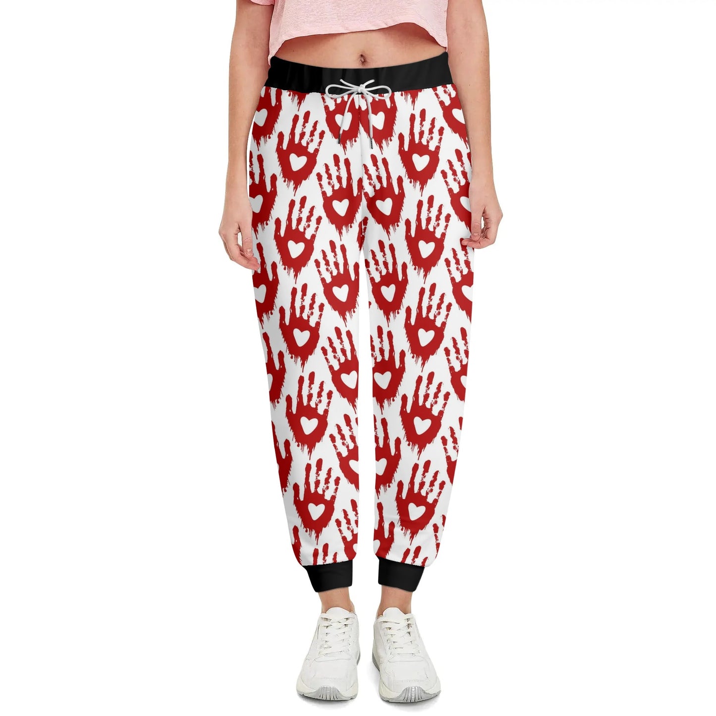 Bloody Hand Prints Of Love Joggers Sweatpants