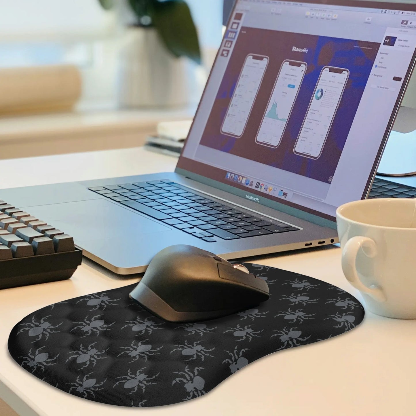 Gothic Spiders Mouse Pad Wrist Rest