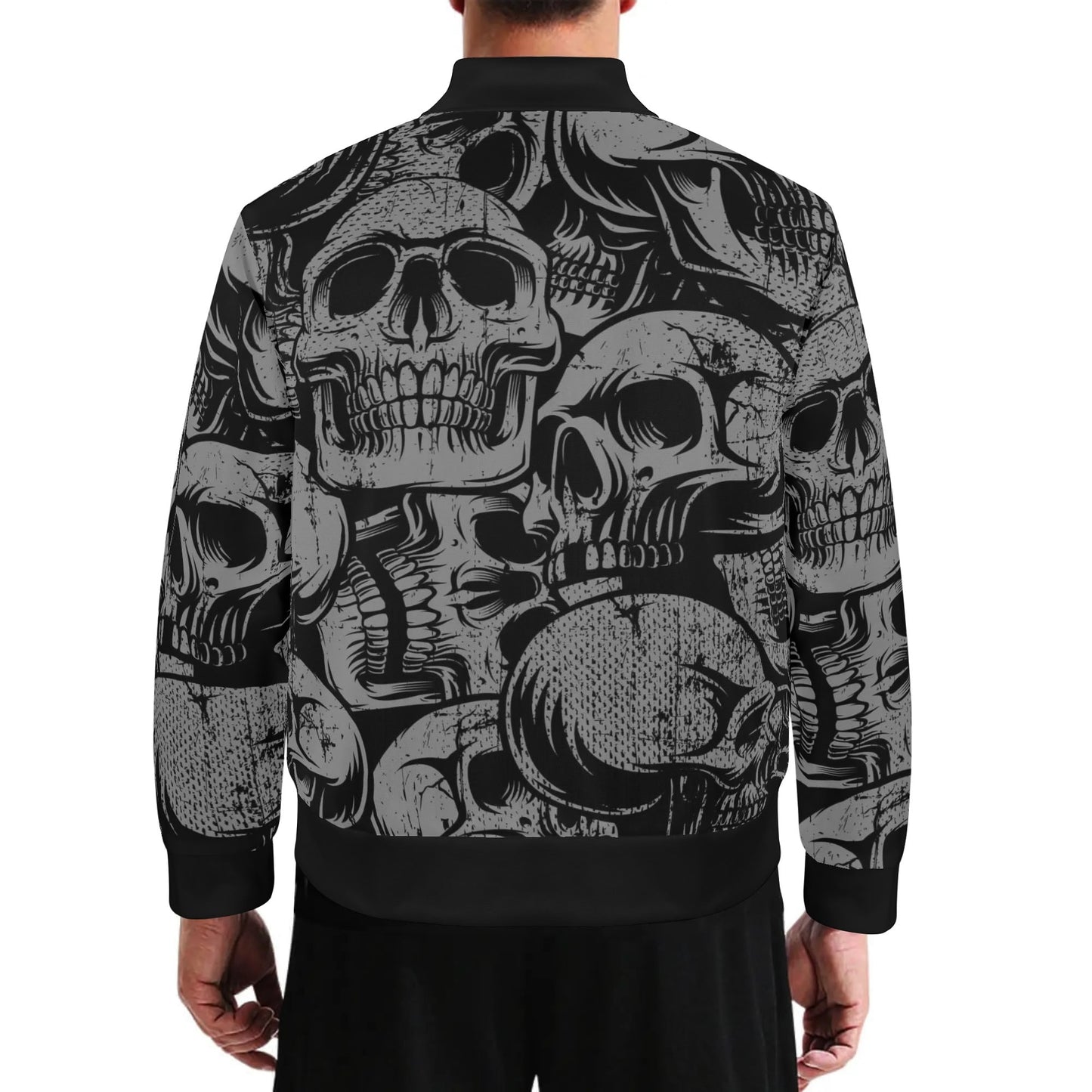 Silver Skulls Casual Bomber Jacket