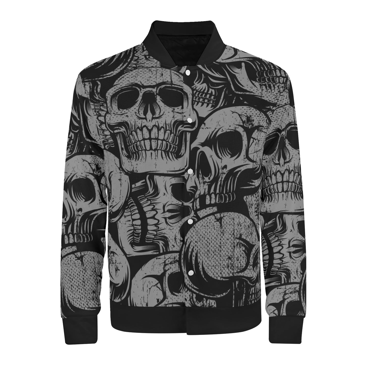 Silver Skulls Casual Bomber Jacket