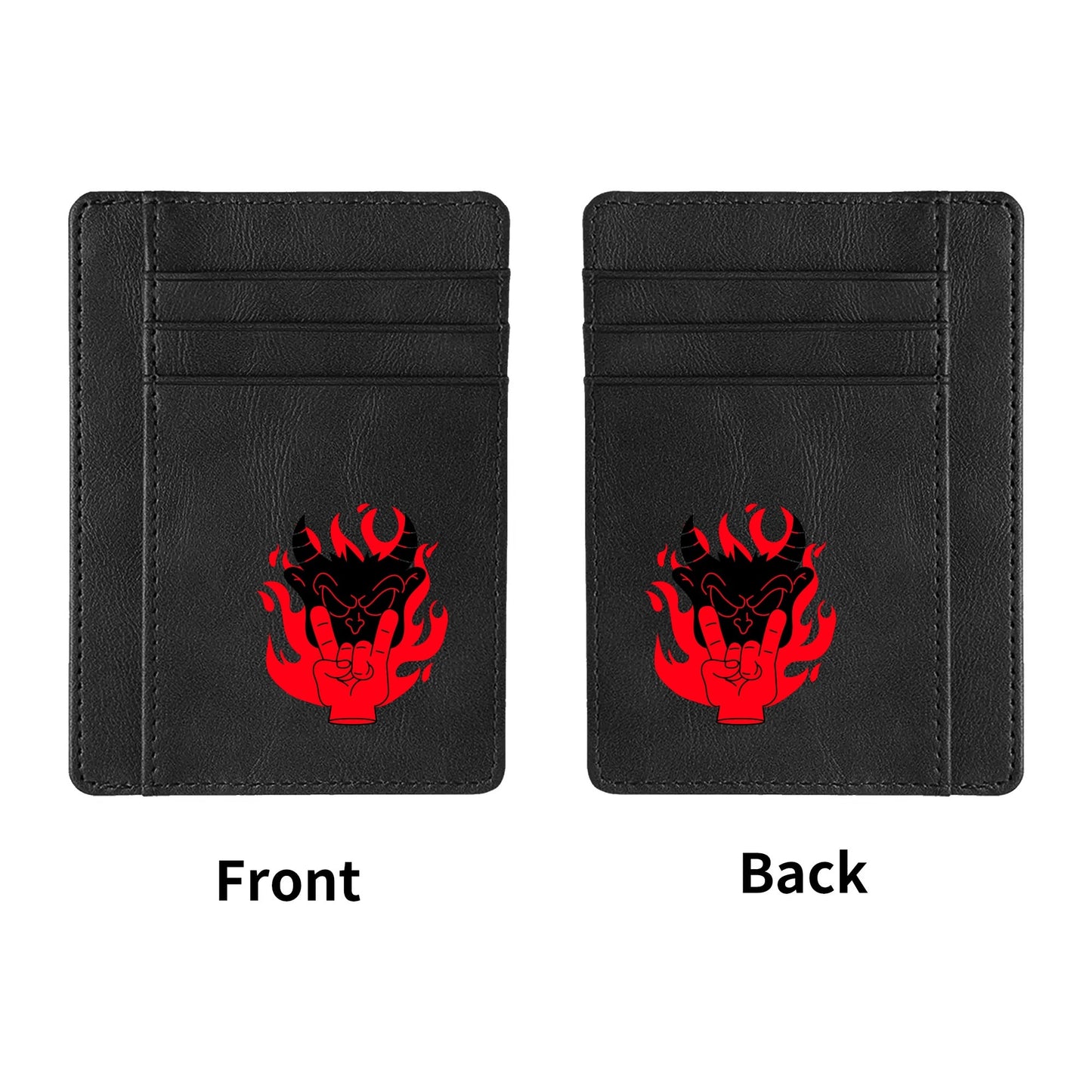 Devil Hand Minimalist Leather Wallets