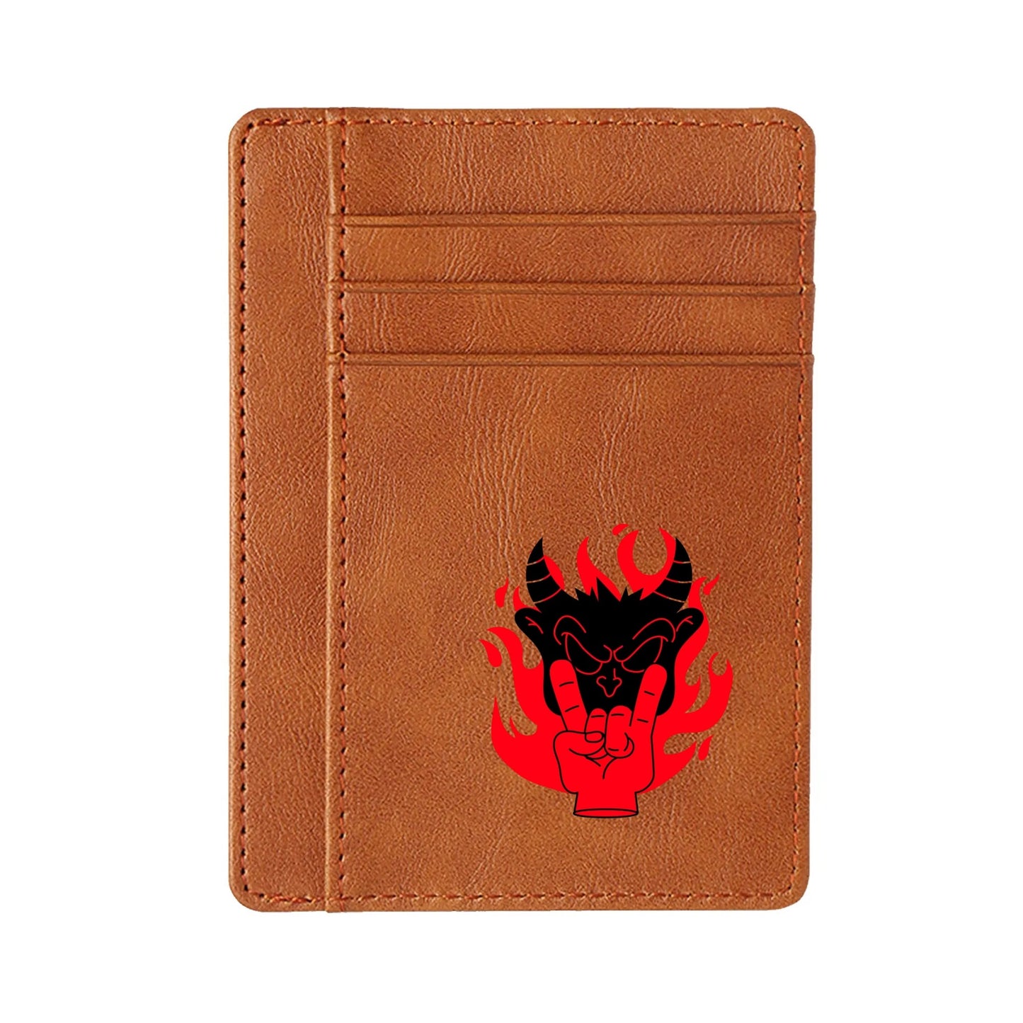 Devil Hand Minimalist Leather Wallets