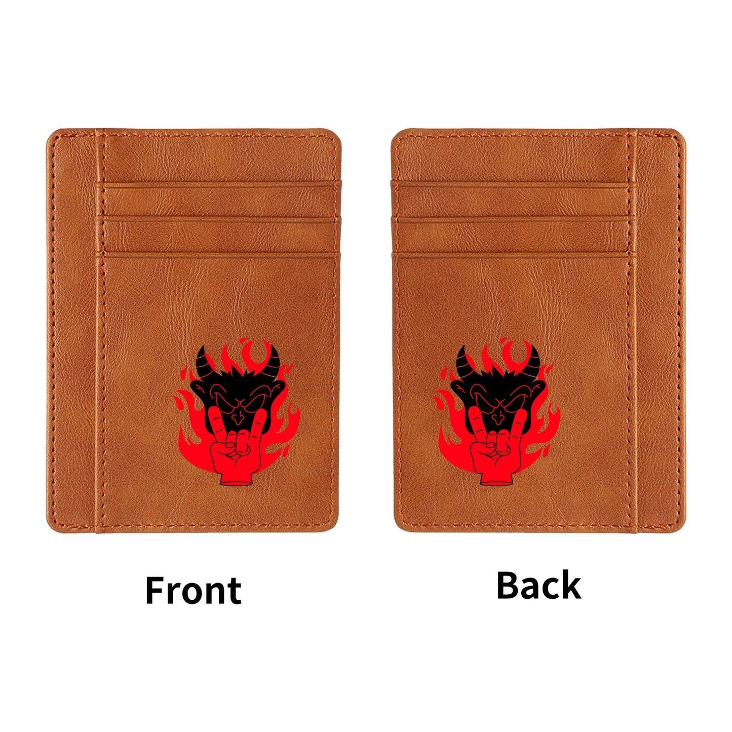 Devil Hand Minimalist Leather Wallets