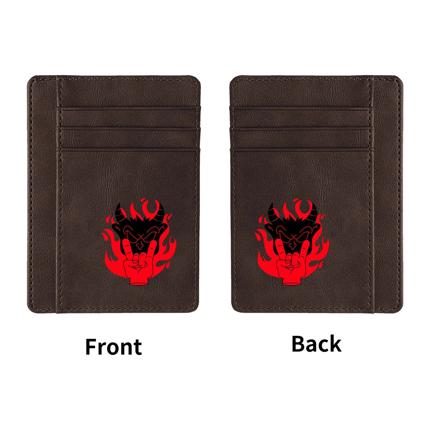 Devil Hand Minimalist Leather Wallets