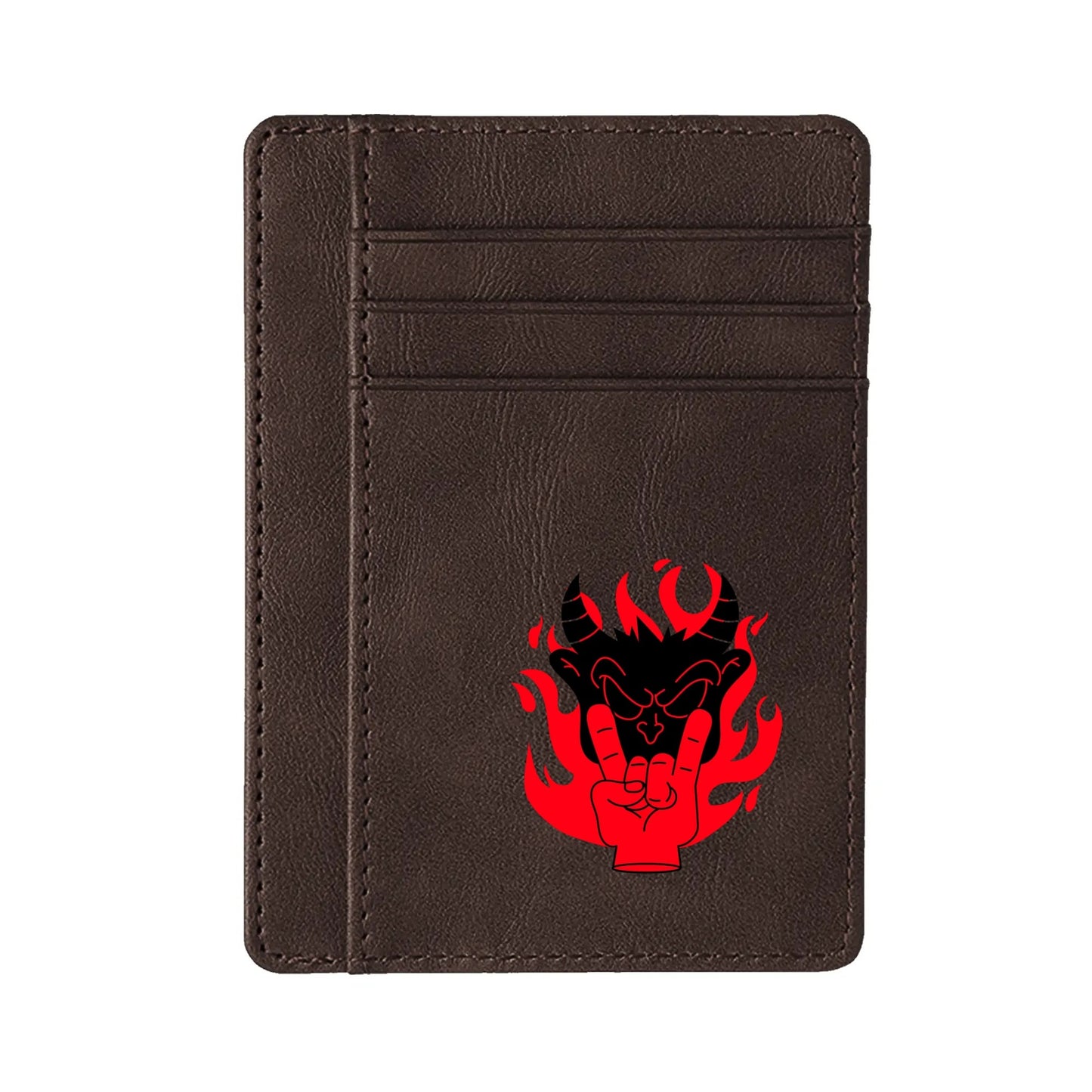 Devil Hand Minimalist Leather Wallets