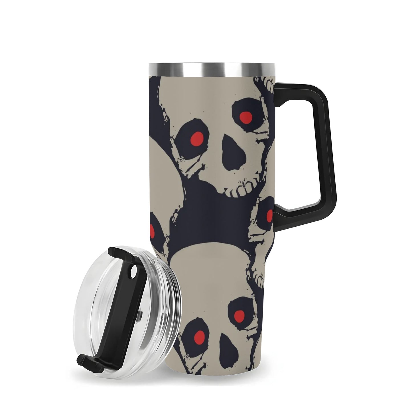 Red Eyed Skulls 40 Oz Tumbler With Handle