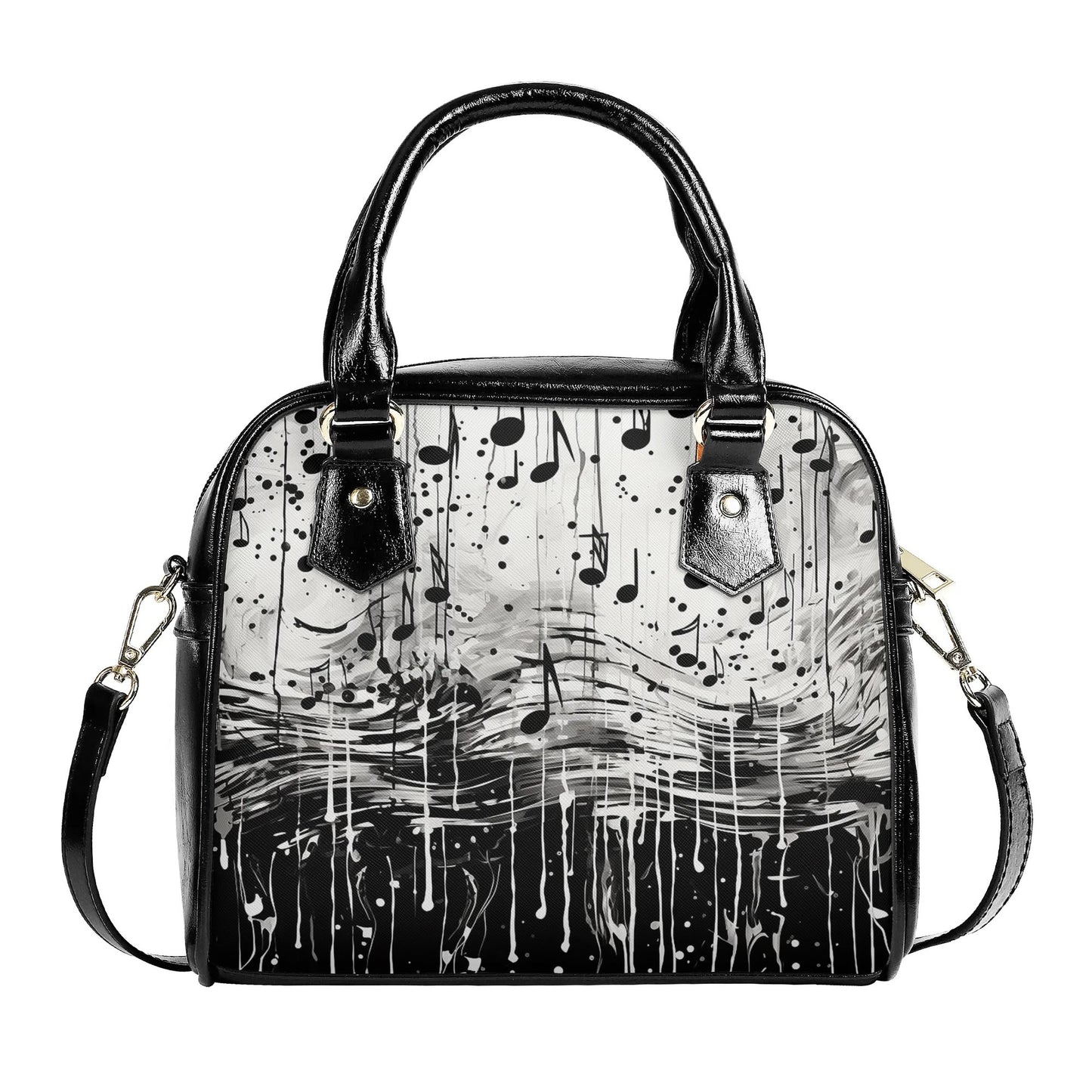 Dripping Music Shoulder Handbag