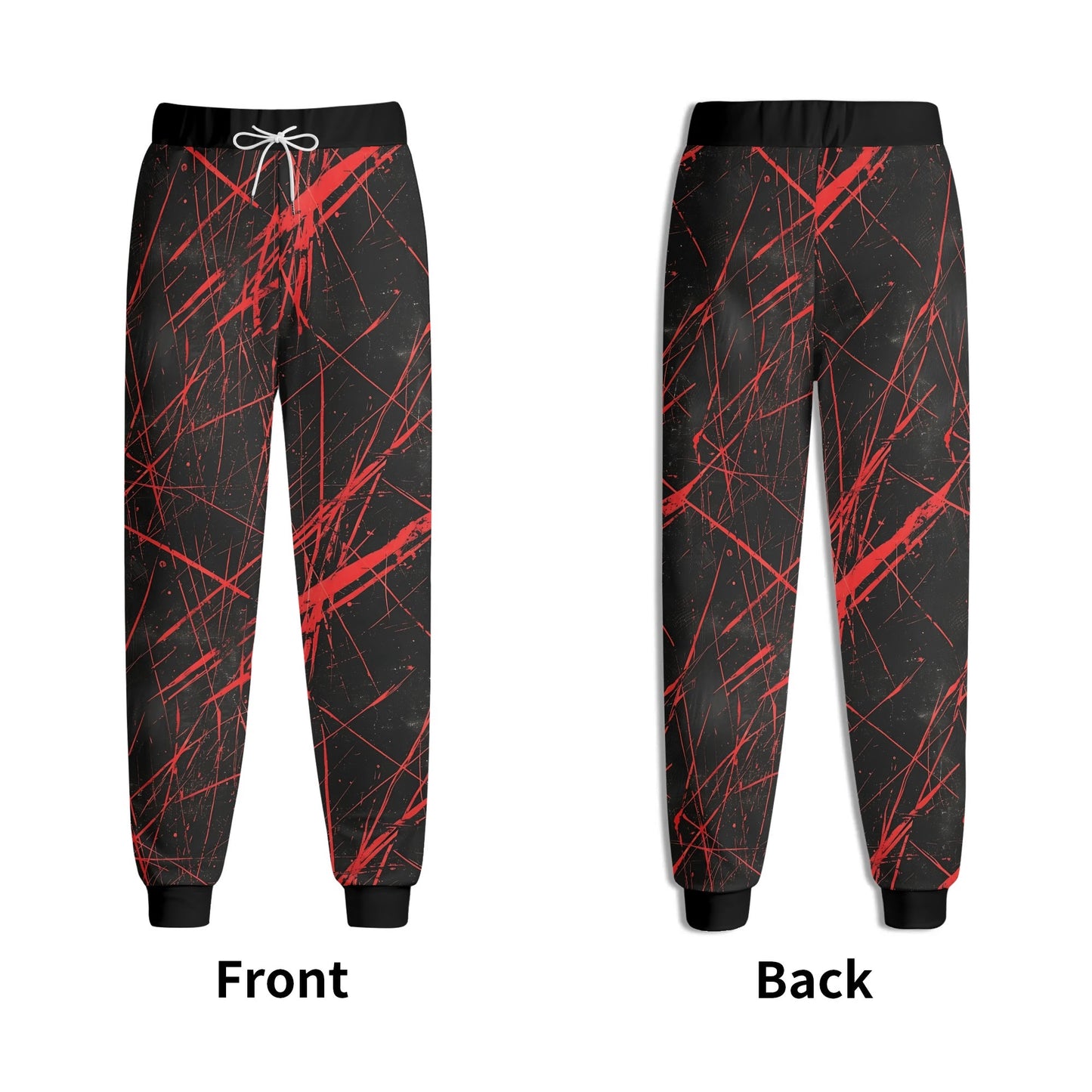 Red Destruction Joggers Sweatpants