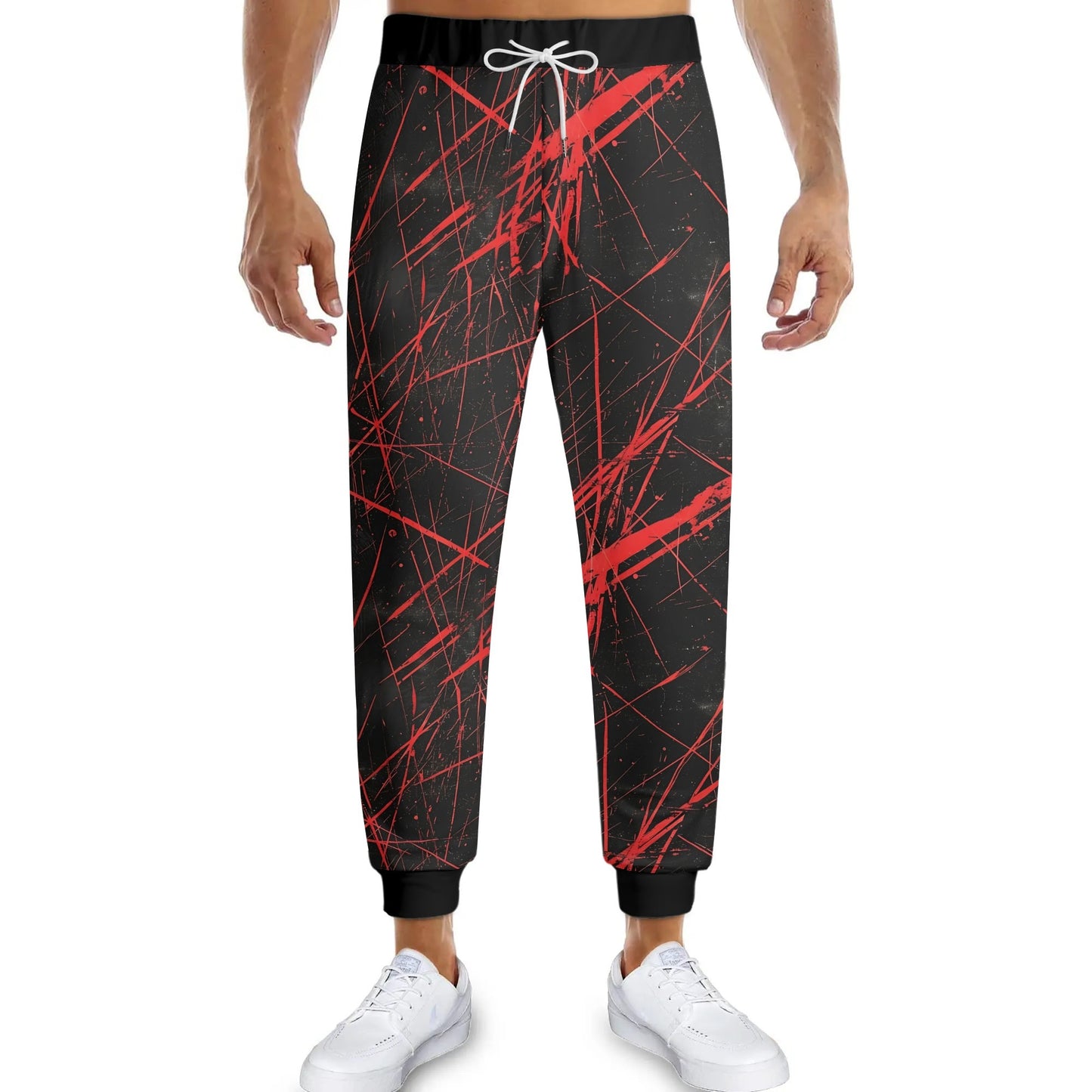 Red Destruction Joggers Sweatpants