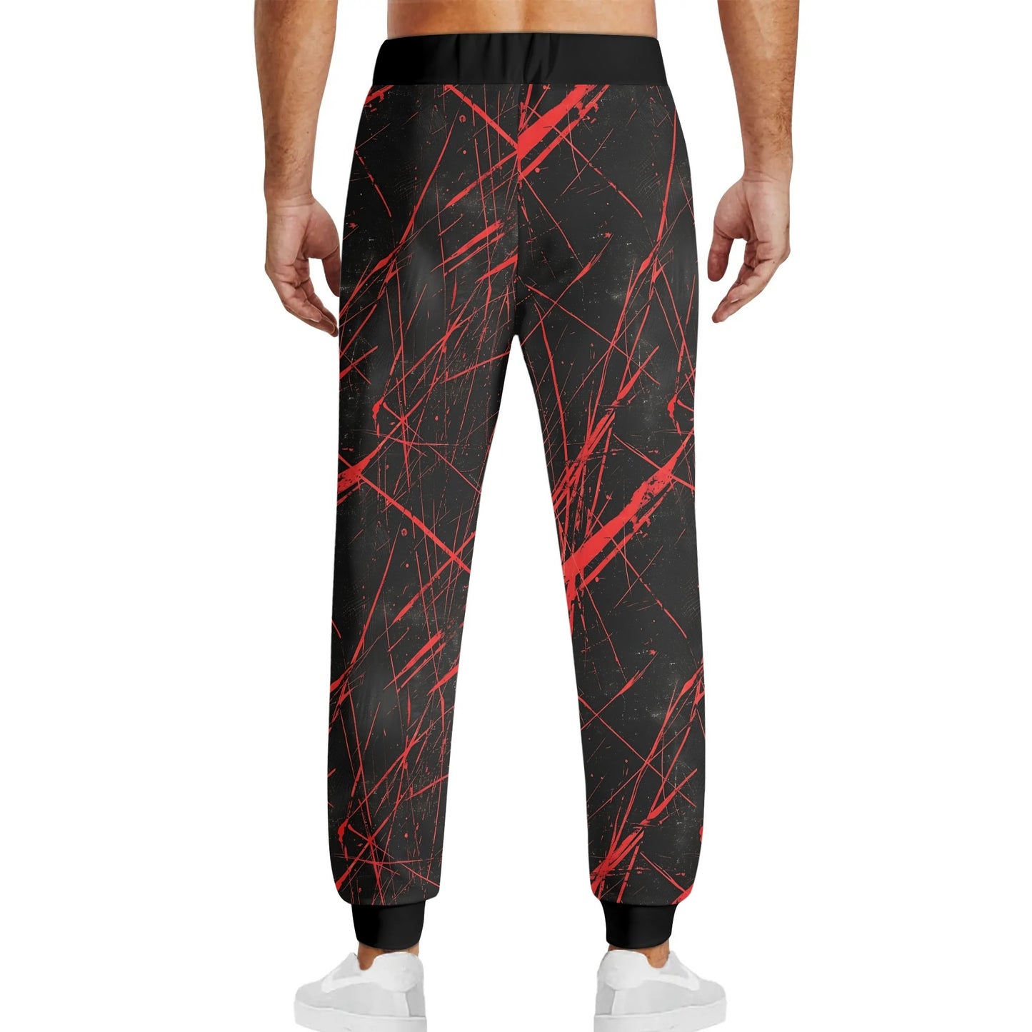 Red Destruction Joggers Sweatpants