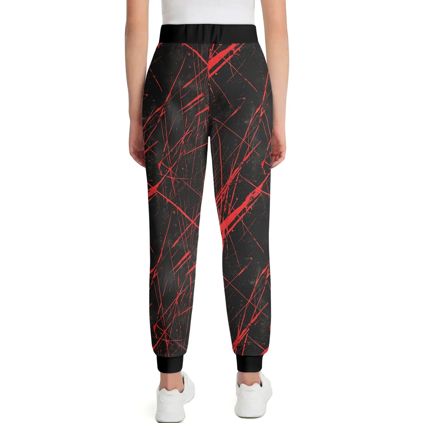 Red Destruction Joggers Sweatpants