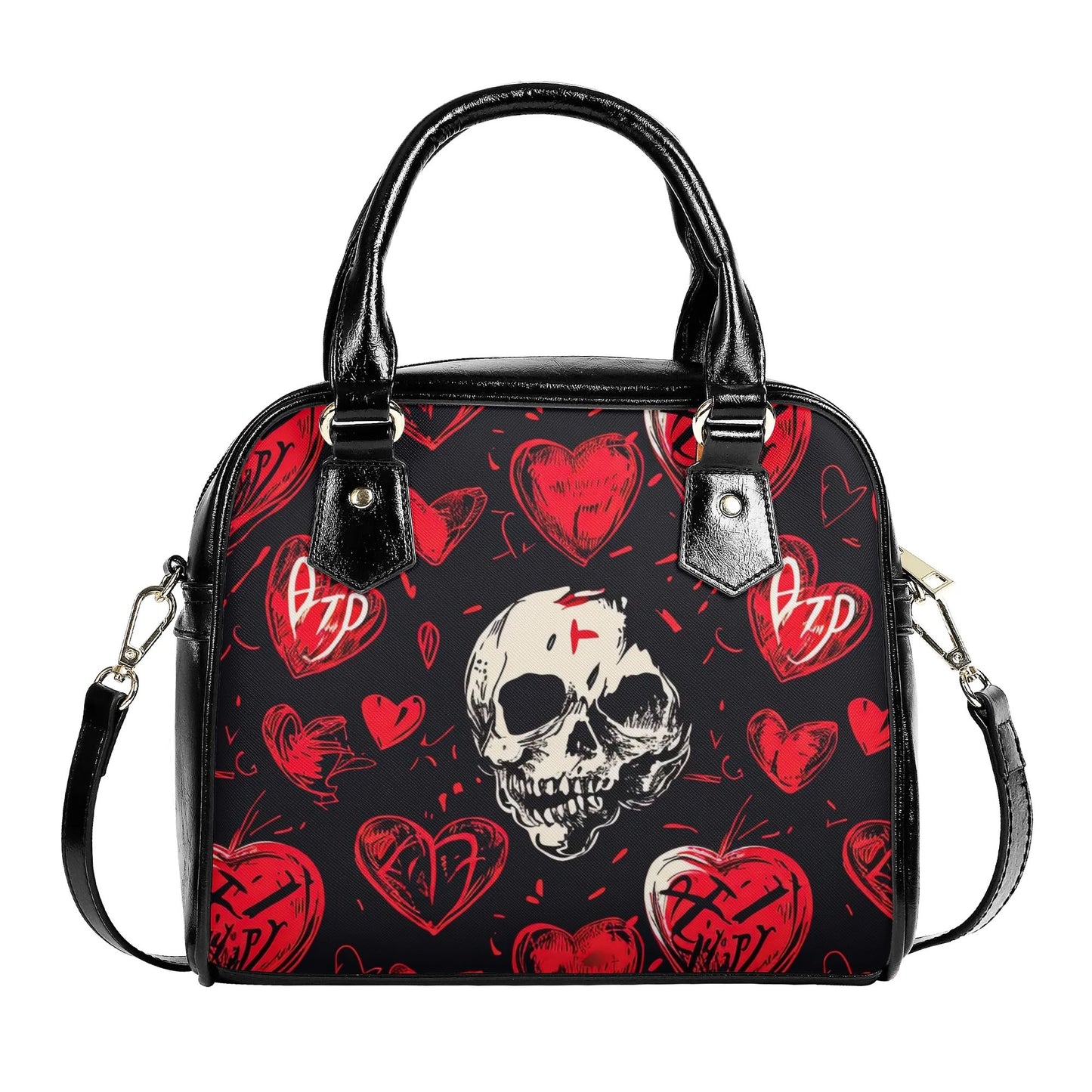 Skull In Love Shoulder Handbag